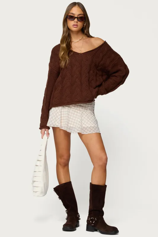 Lulah Plaid Mini Skirt sold by Edikted