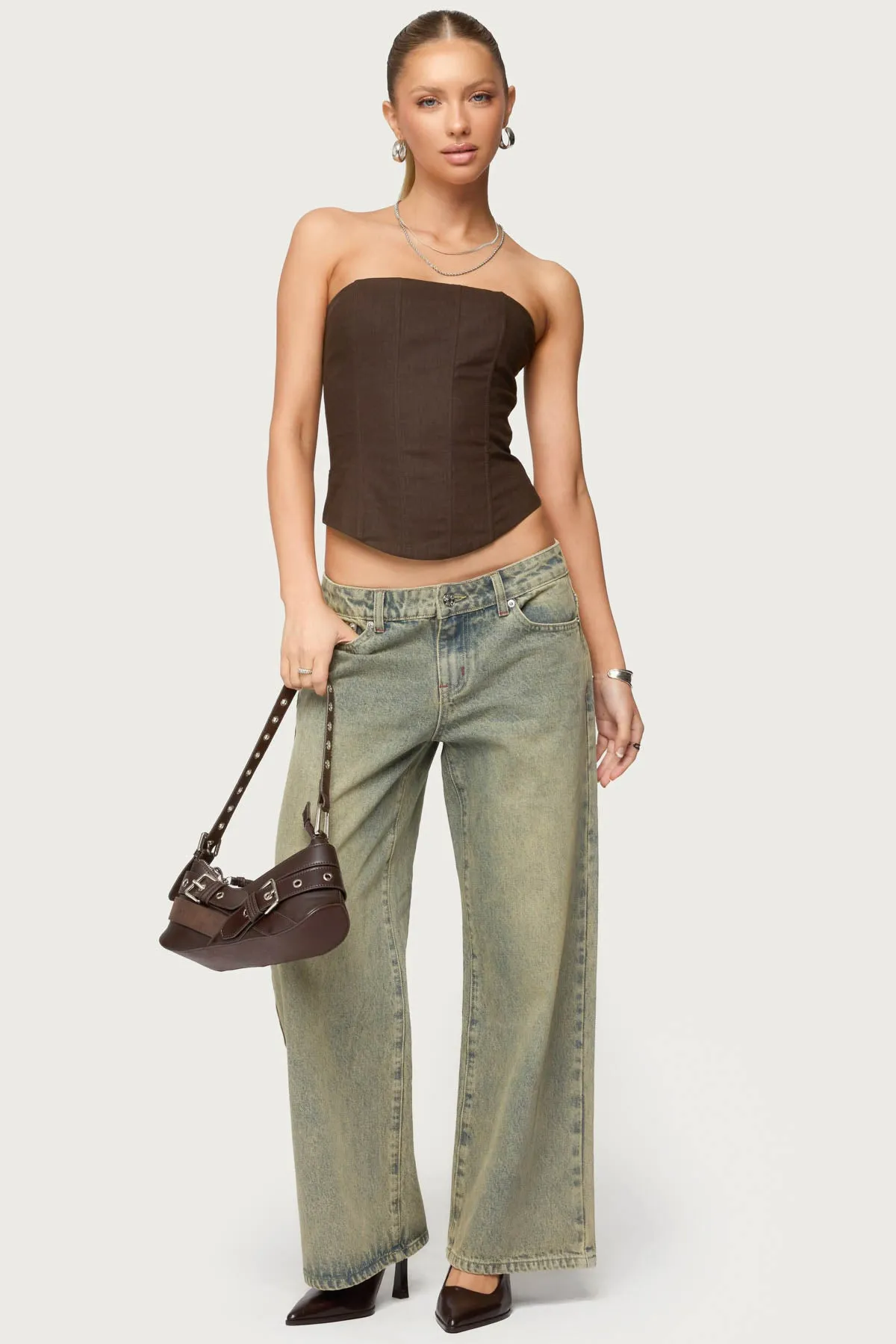 Hadar Linen Look Corset sold by Edikted product image thumbnail 5