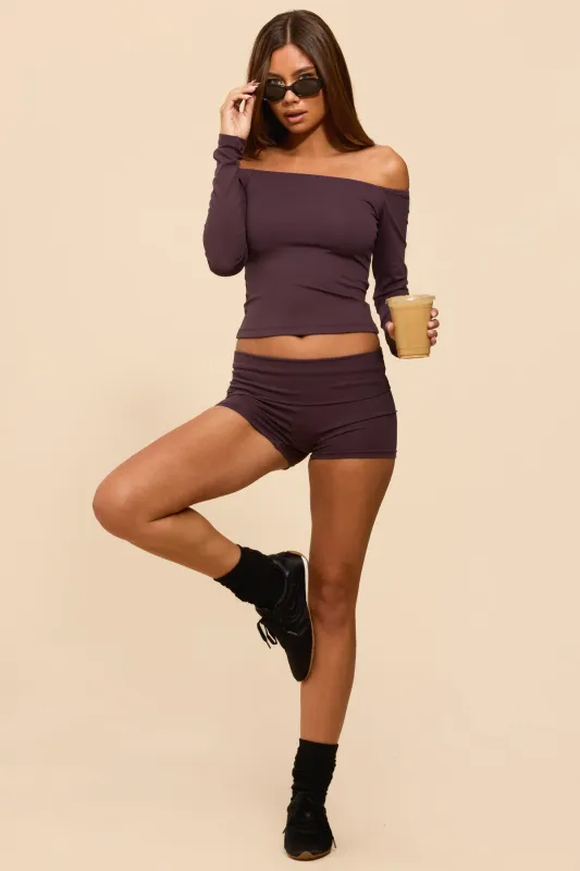 Soraia Foldover Biker Shorts made by Edikted