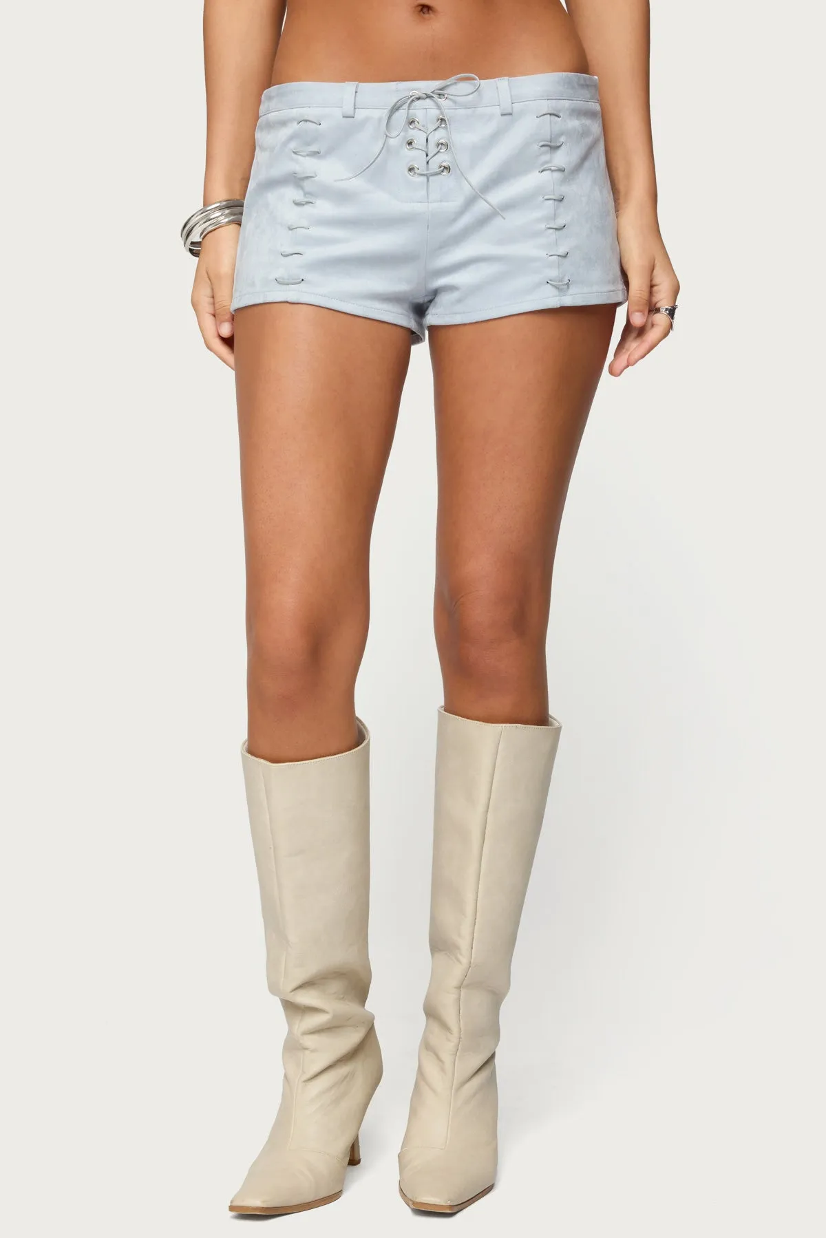 Sloane Faux Suede Micro Shorts sold by Edikted product image thumbnail 2