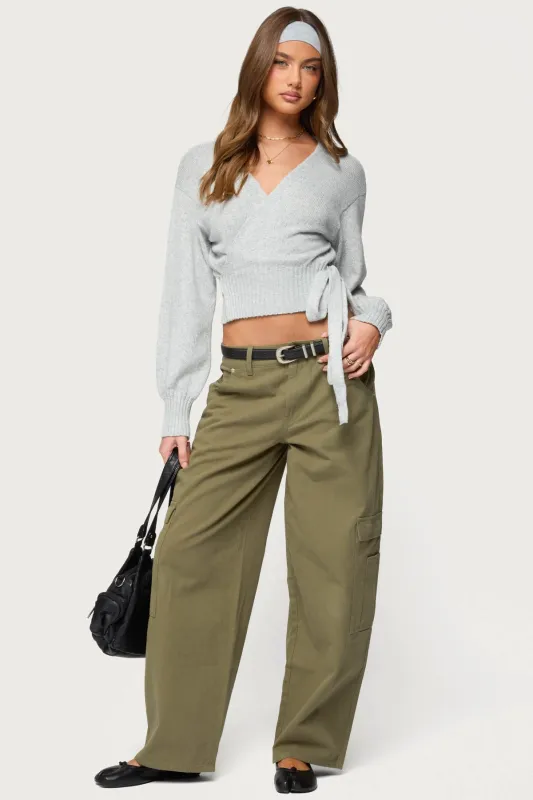 Jadah Low Rise Baggy Cargo Pants sold by Edikted