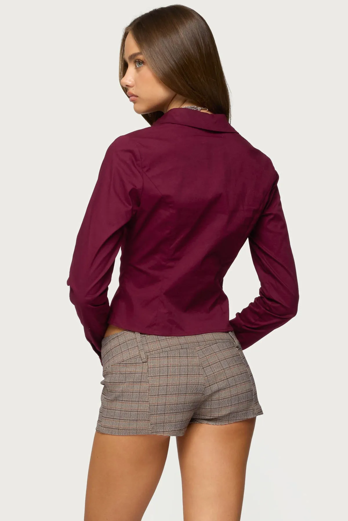Laurna Tailored Button Up Shirt sold by Edikted product image thumbnail 5