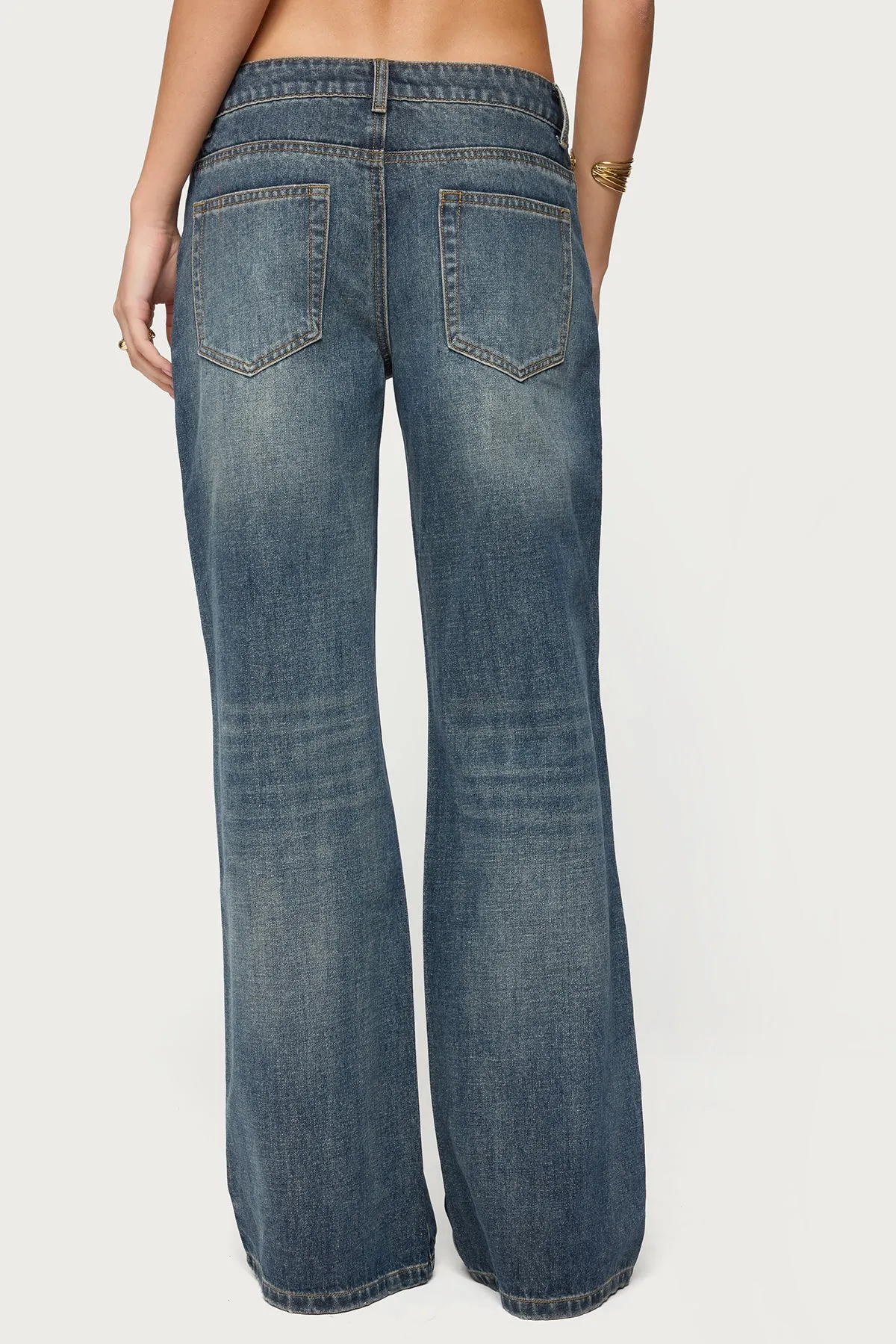 Della Waist Scarf Low Rise Baggy Jeans sold by Edikted product image thumbnail 5