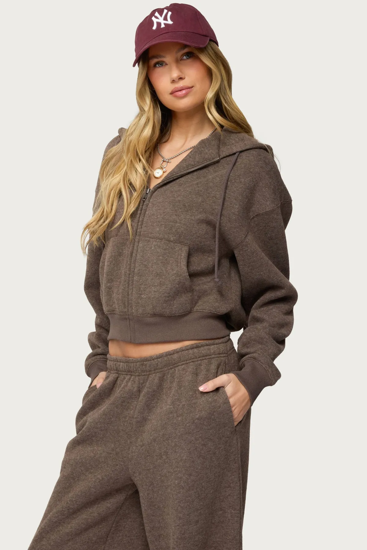Laulie Zip Up Hoodie sold by Edikted product image thumbnail 3