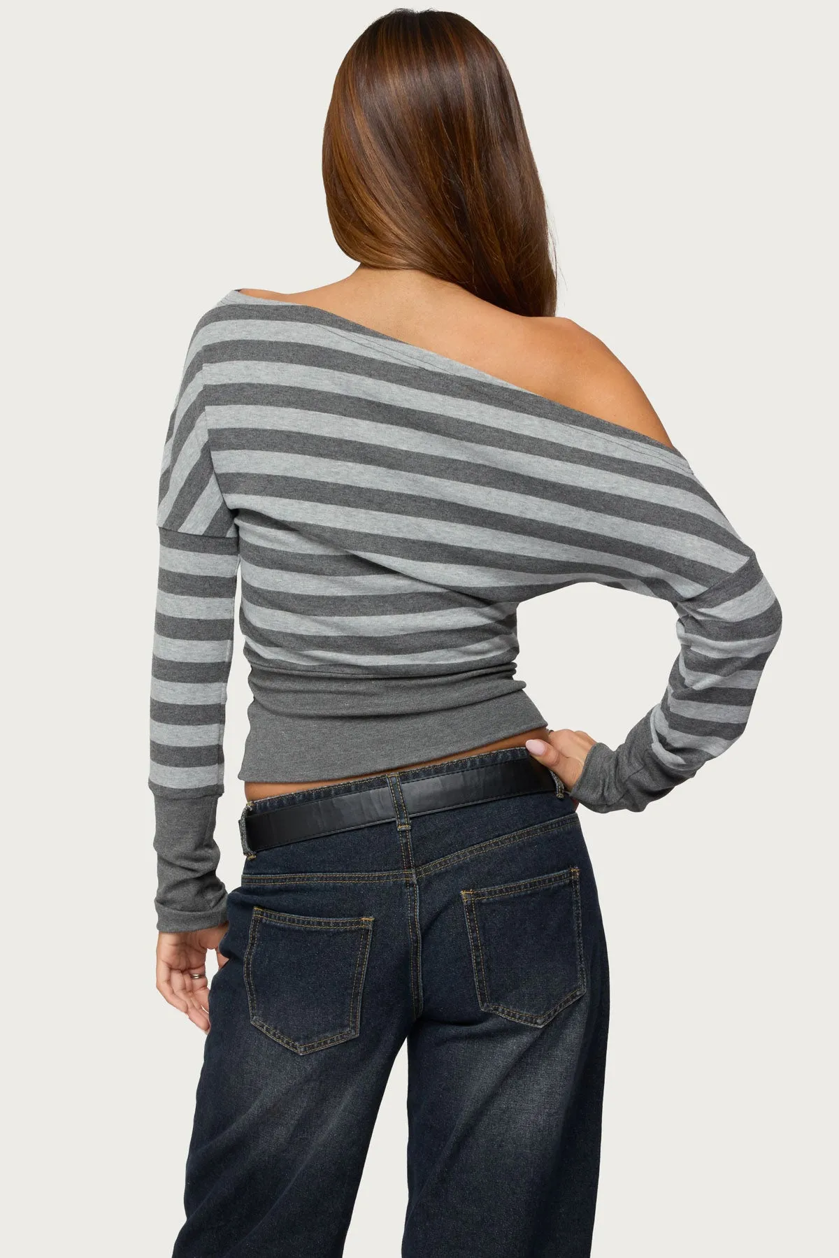 Marniee Striped Off Shoulder Top sold by Edikted product image thumbnail 5
