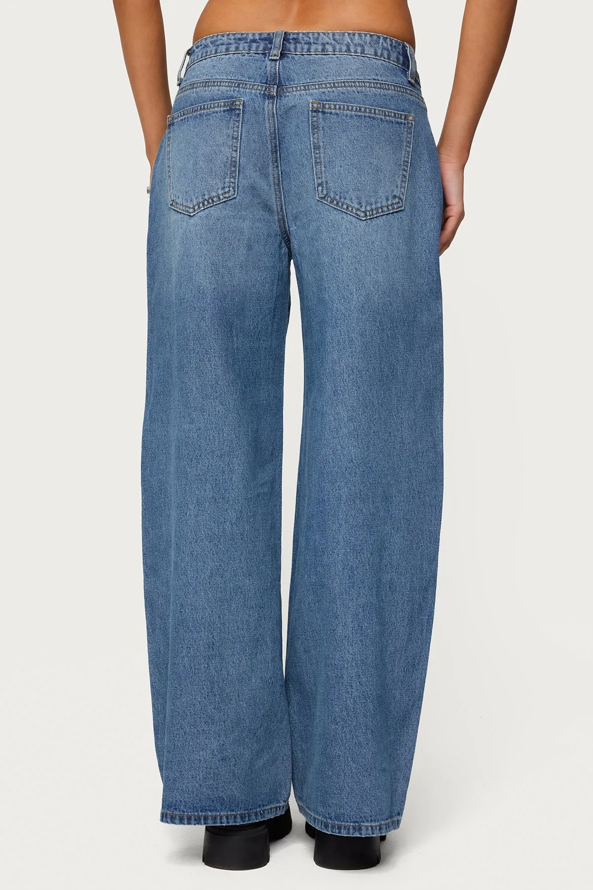 Skye Low Rise Baggy Jeans sold by Edikted product image thumbnail 5