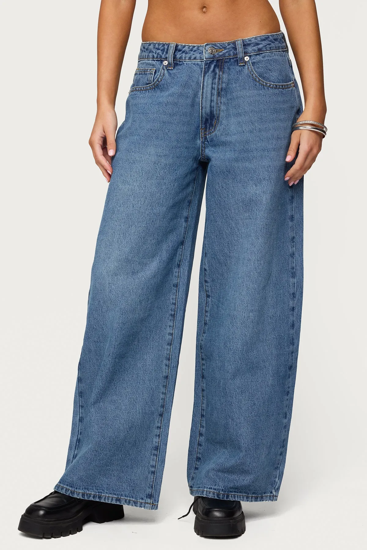 Skye Low Rise Baggy Jeans sold by Edikted product image thumbnail 2