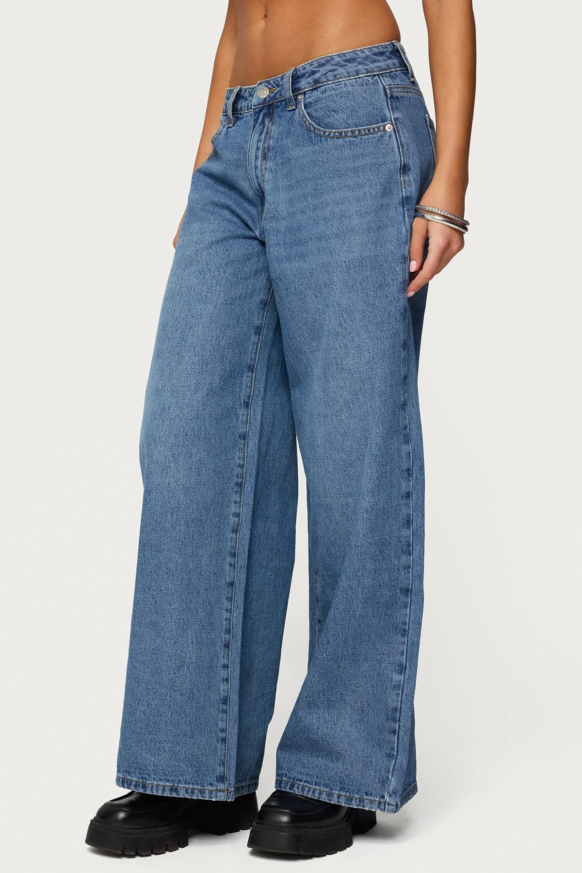 Skye Low Rise Baggy Jeans sold by Edikted product image thumbnail 4