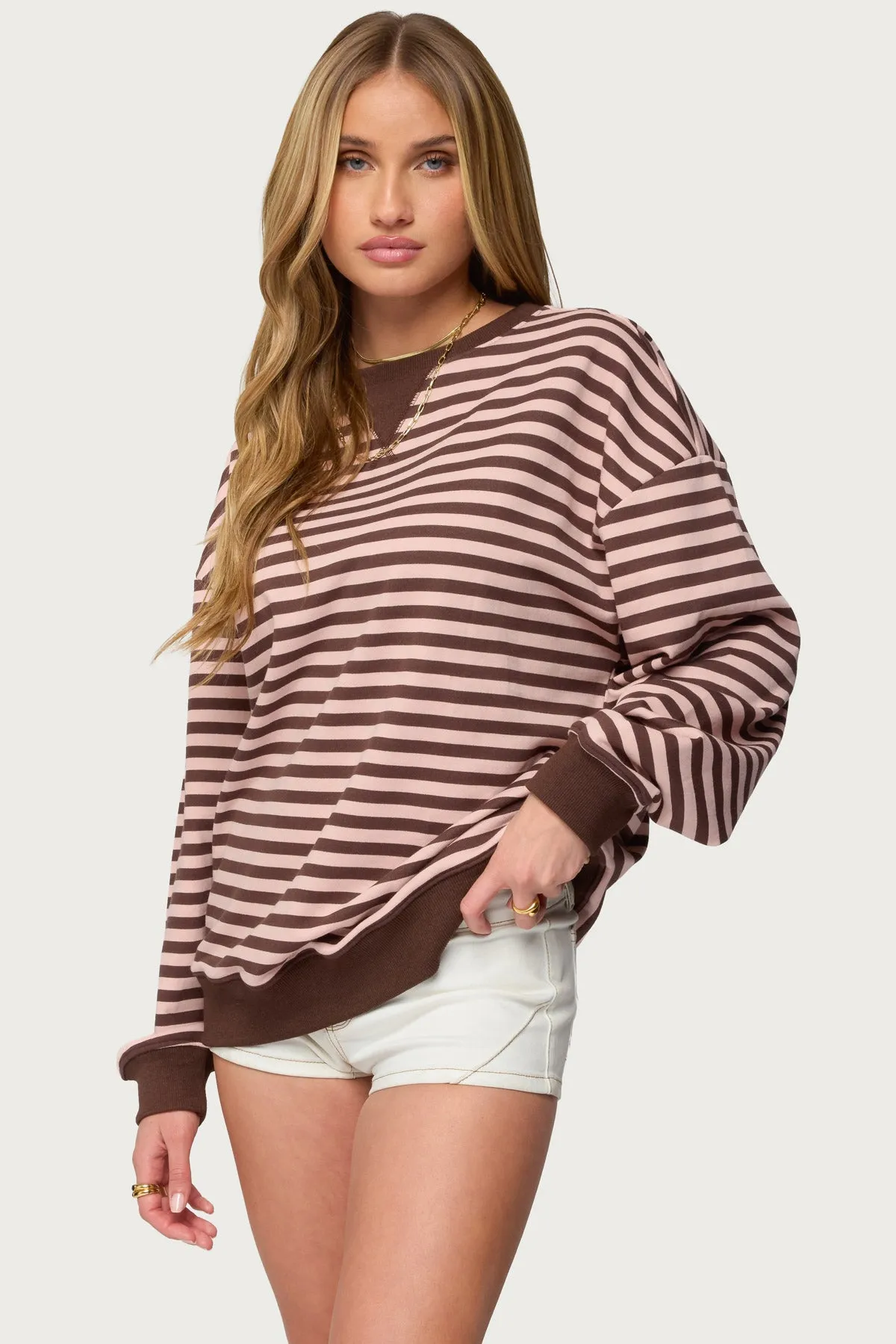 Onda Striped Sweatshirt sold by Edikted product image thumbnail 3