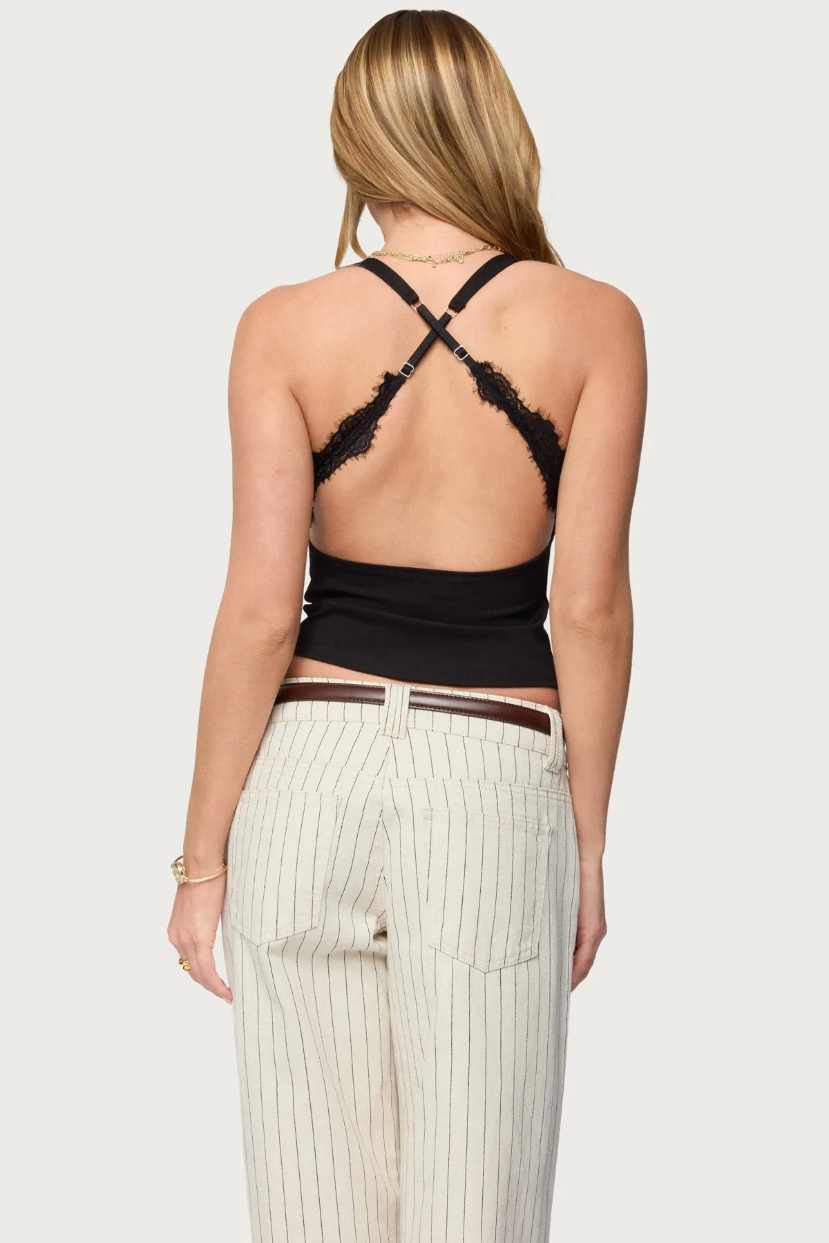 Ranata Lacey Scoop Neck Top sold by Edikted product image thumbnail 4