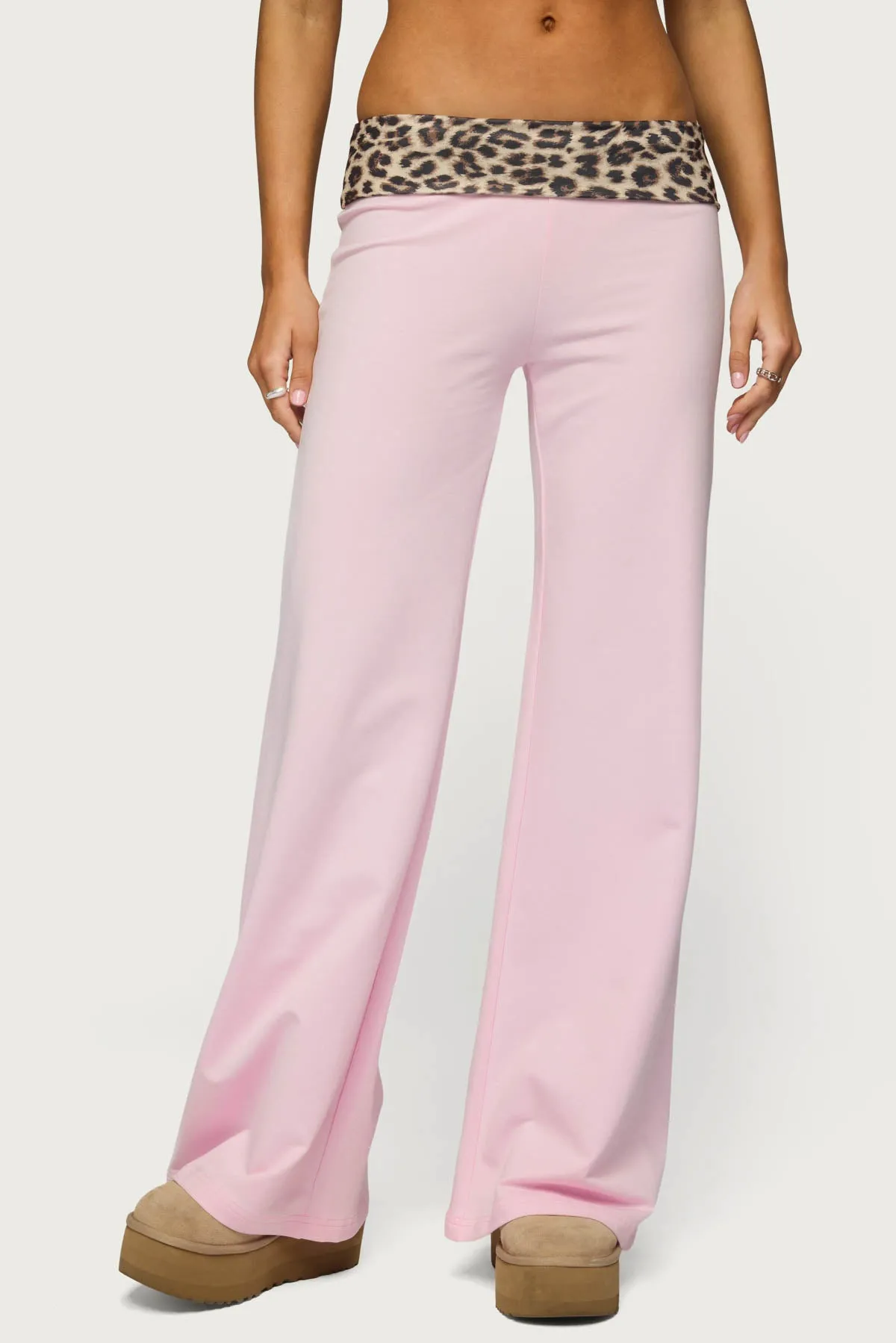 Leopard Foldover Pants sold by Edikted product image thumbnail 2