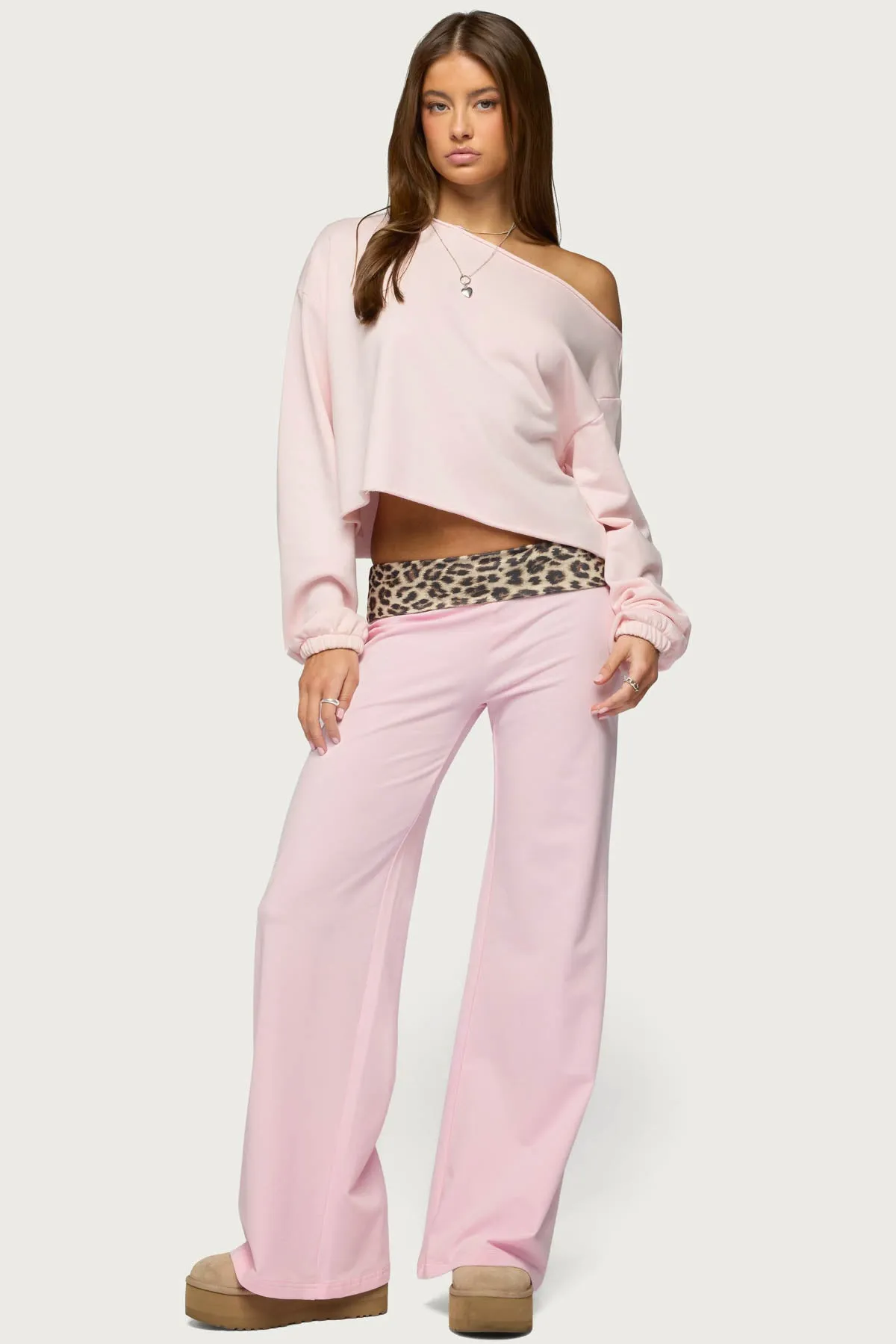 Leopard Foldover Pants sold by Edikted product image thumbnail 4