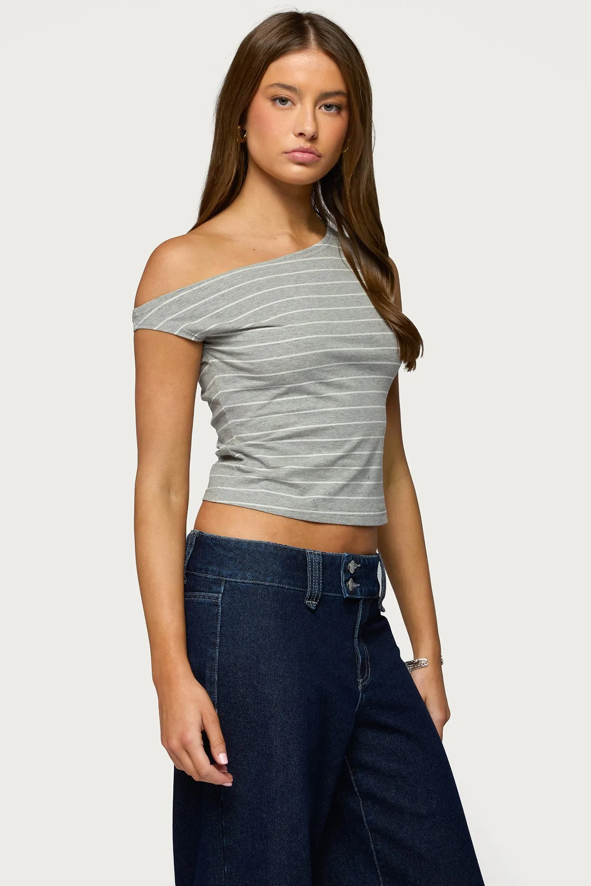 Keryn Striped Off Shoulder Top sold by Edikted product image thumbnail 3