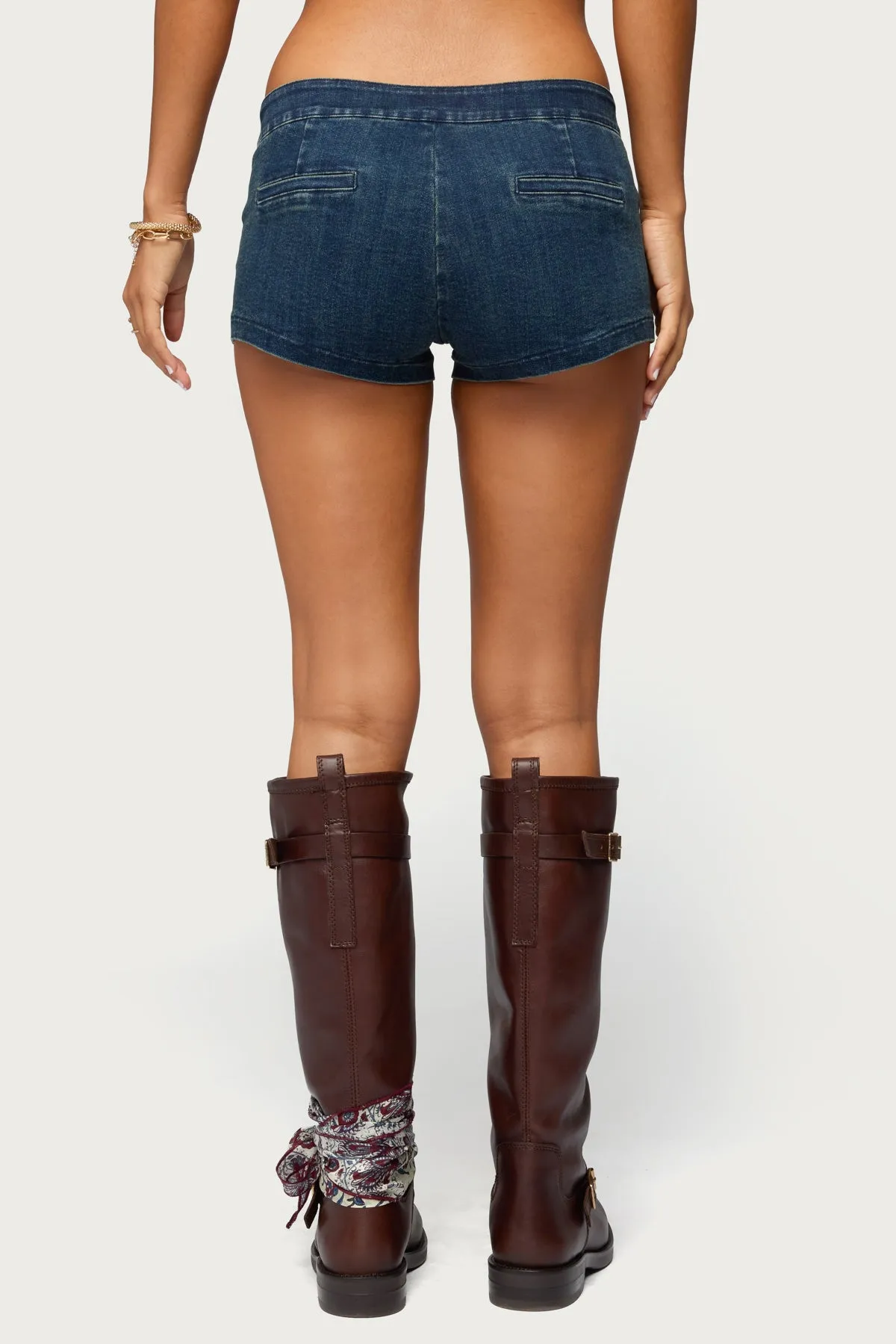 Sashe Stretchy Denim Shorts sold by Edikted product image thumbnail 4