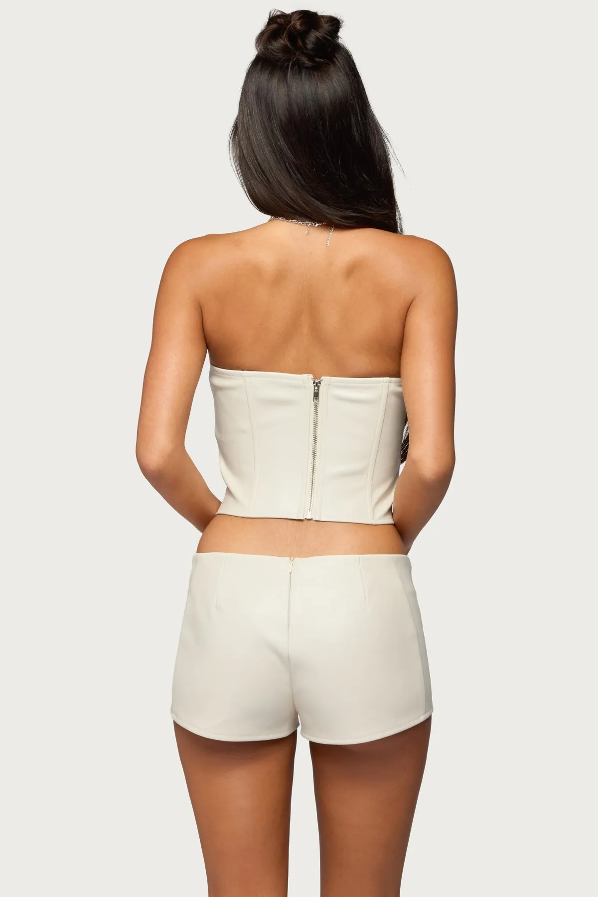 Wilde Lace Up Faux Leather Corset sold by Edikted product image thumbnail 5