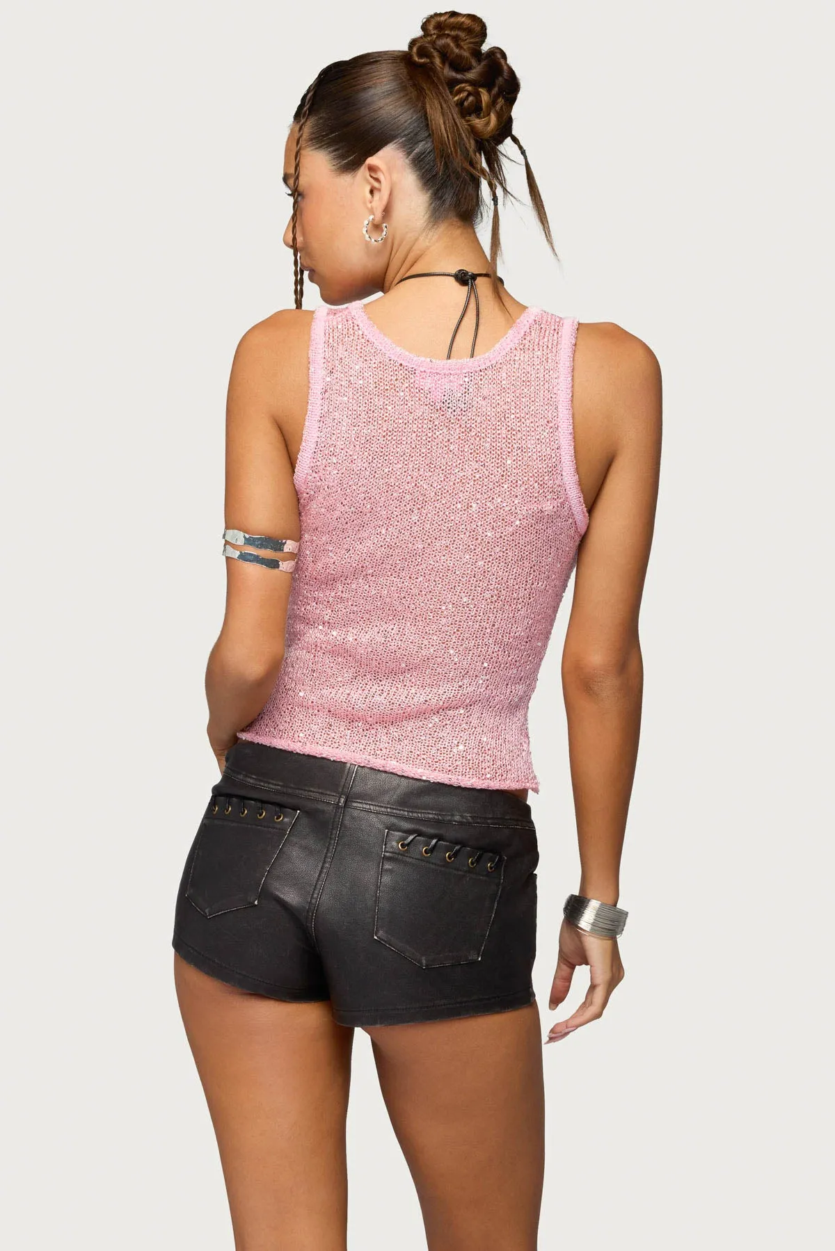 Eleora Sequin Knit Tank Top sold by Edikted product image thumbnail 5