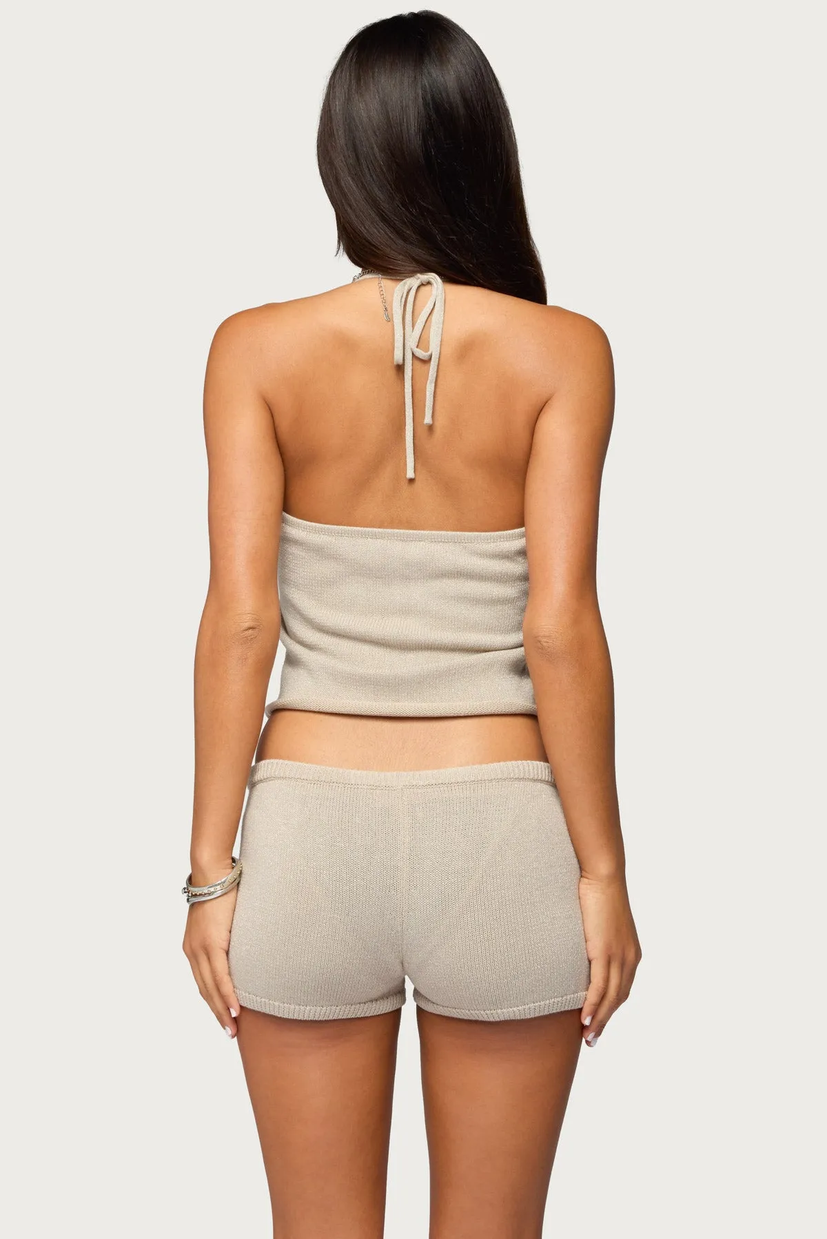 Nicca Iridescent Knit Halter Top sold by Edikted product image thumbnail 5