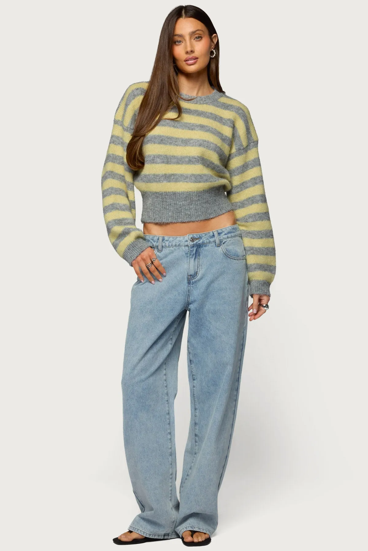 Dalina Washed Low Rise Baggy Jeans sold by Edikted