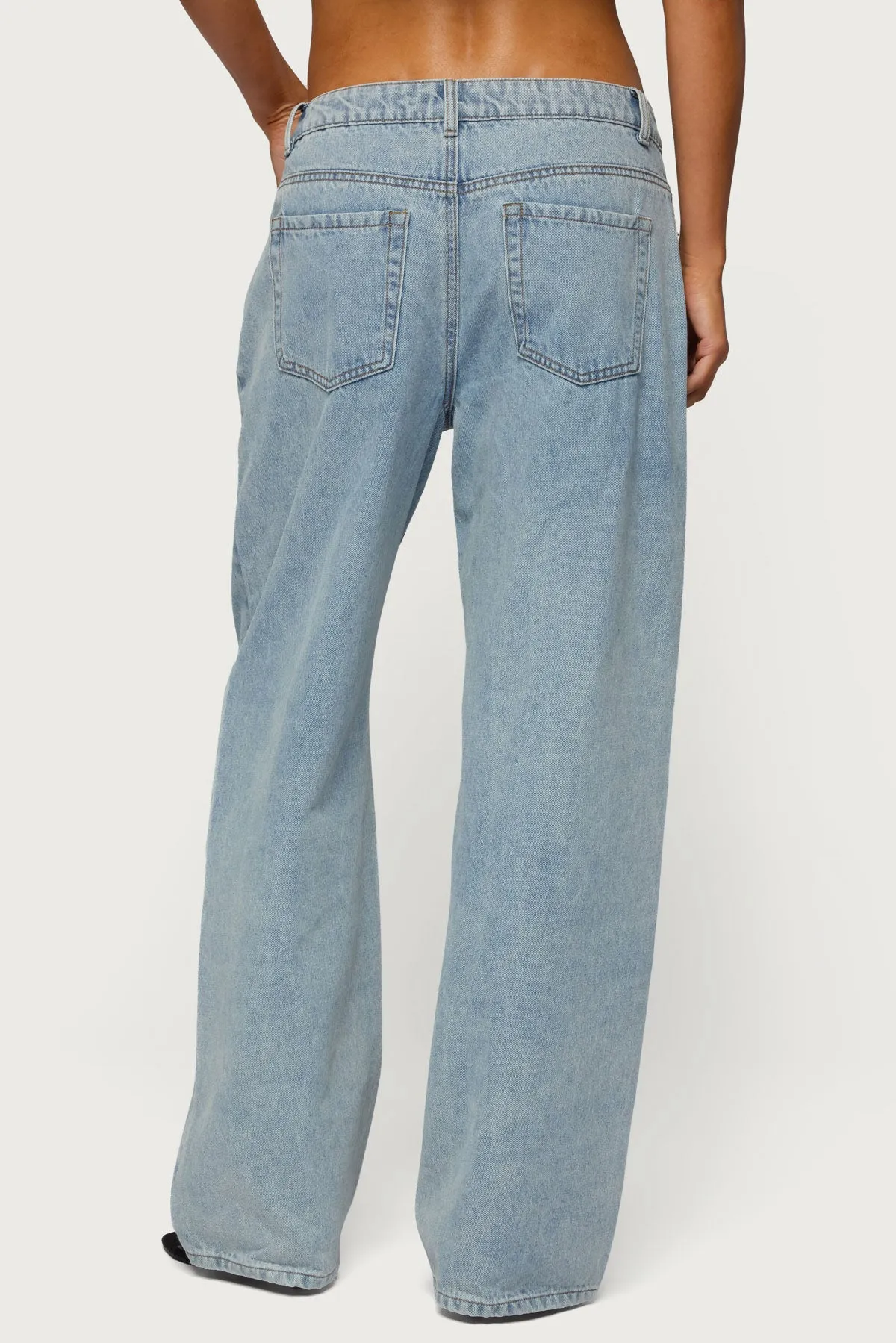 Dalina Washed Low Rise Baggy Jeans sold by Edikted product image thumbnail 5
