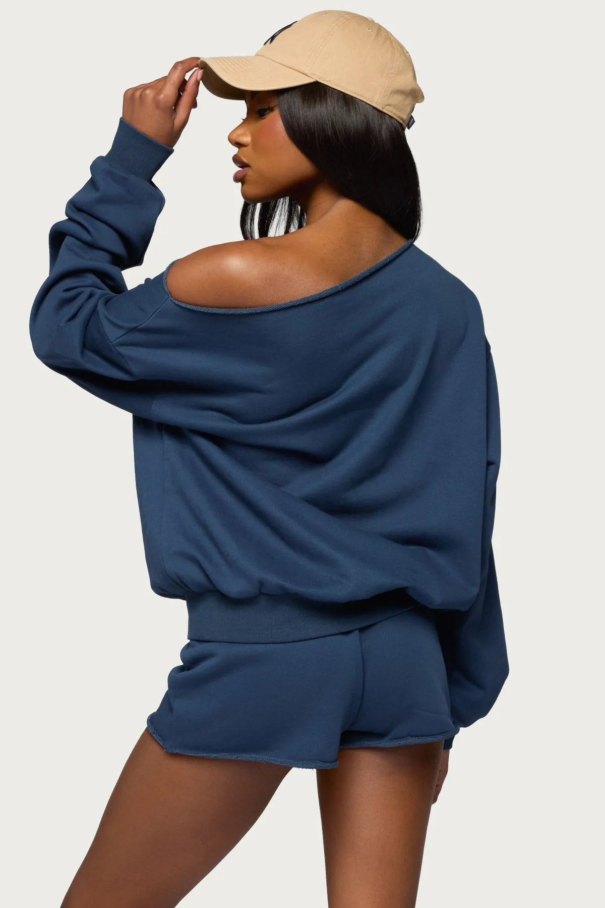 Juana Off Shoulder Lightweight Sweatshirt sold by Edikted product image thumbnail 5