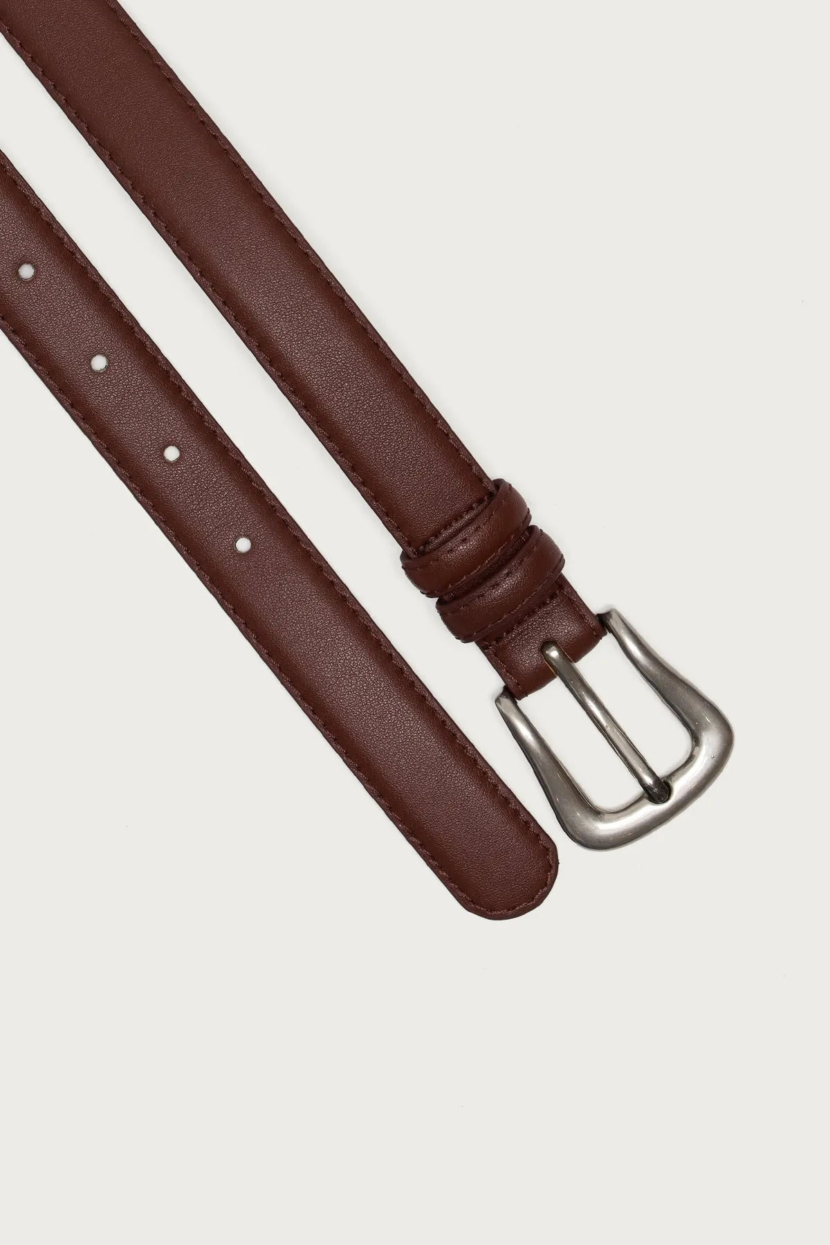 Back To Basics Faux Leather Belt sold by Edikted product image thumbnail 2