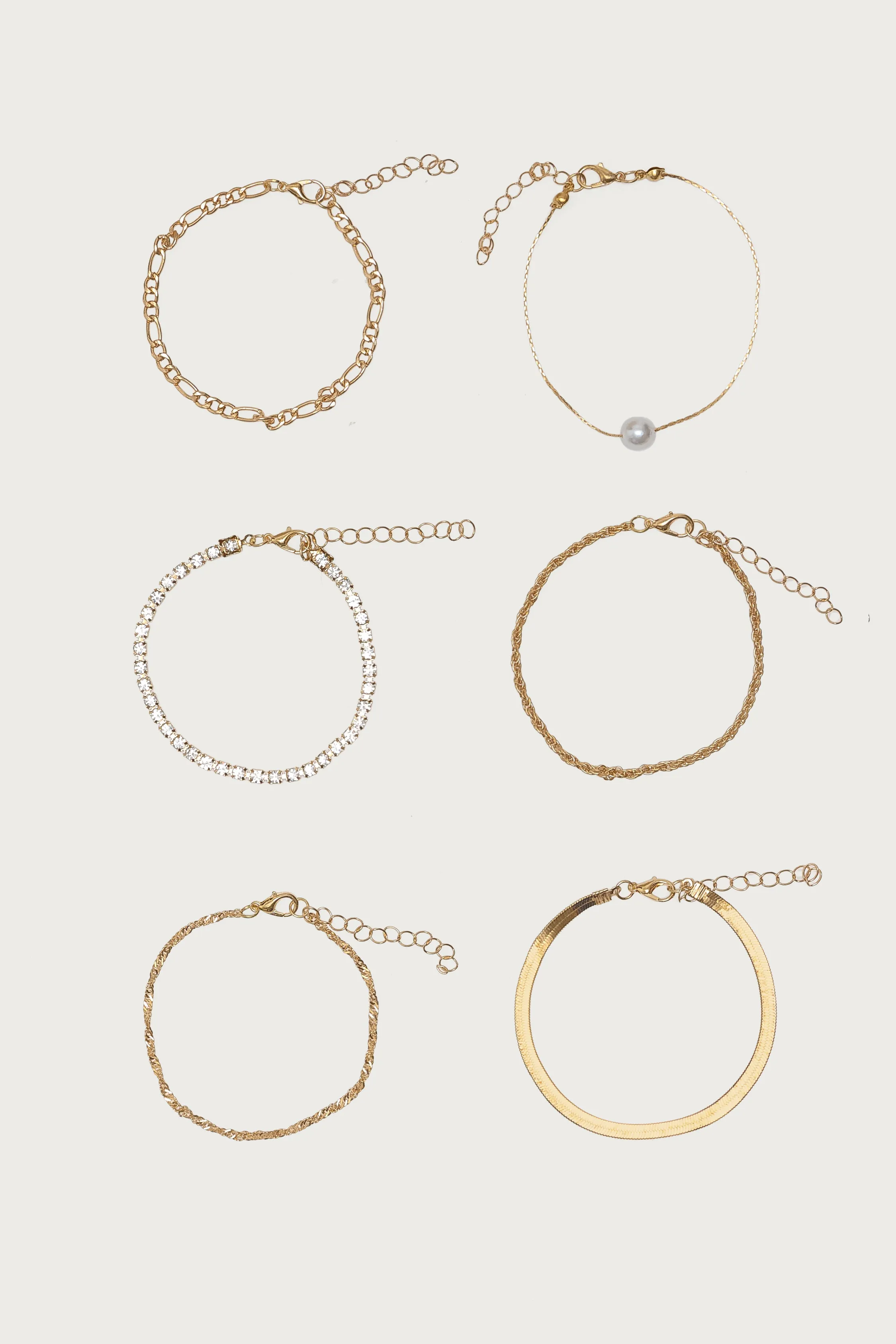 Faux Diamond & Pearl Chain Bracelet Pack sold by Edikted product image thumbnail 2