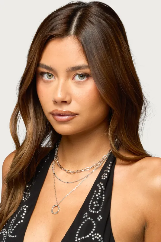 Layered Mixed Chain Necklace sold by Edikted