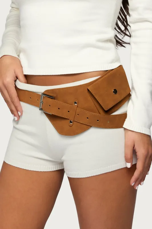 Faux Suede Utility Belt made by Edikted