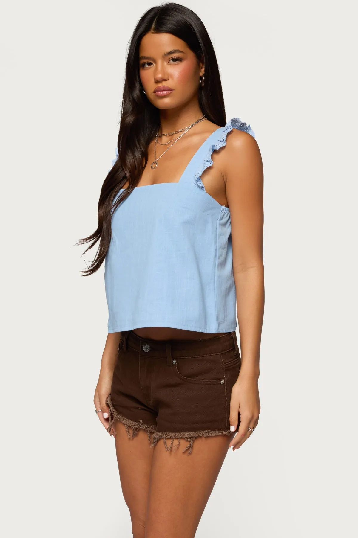 Viviana Linen Look Top sold by Edikted product image thumbnail 3