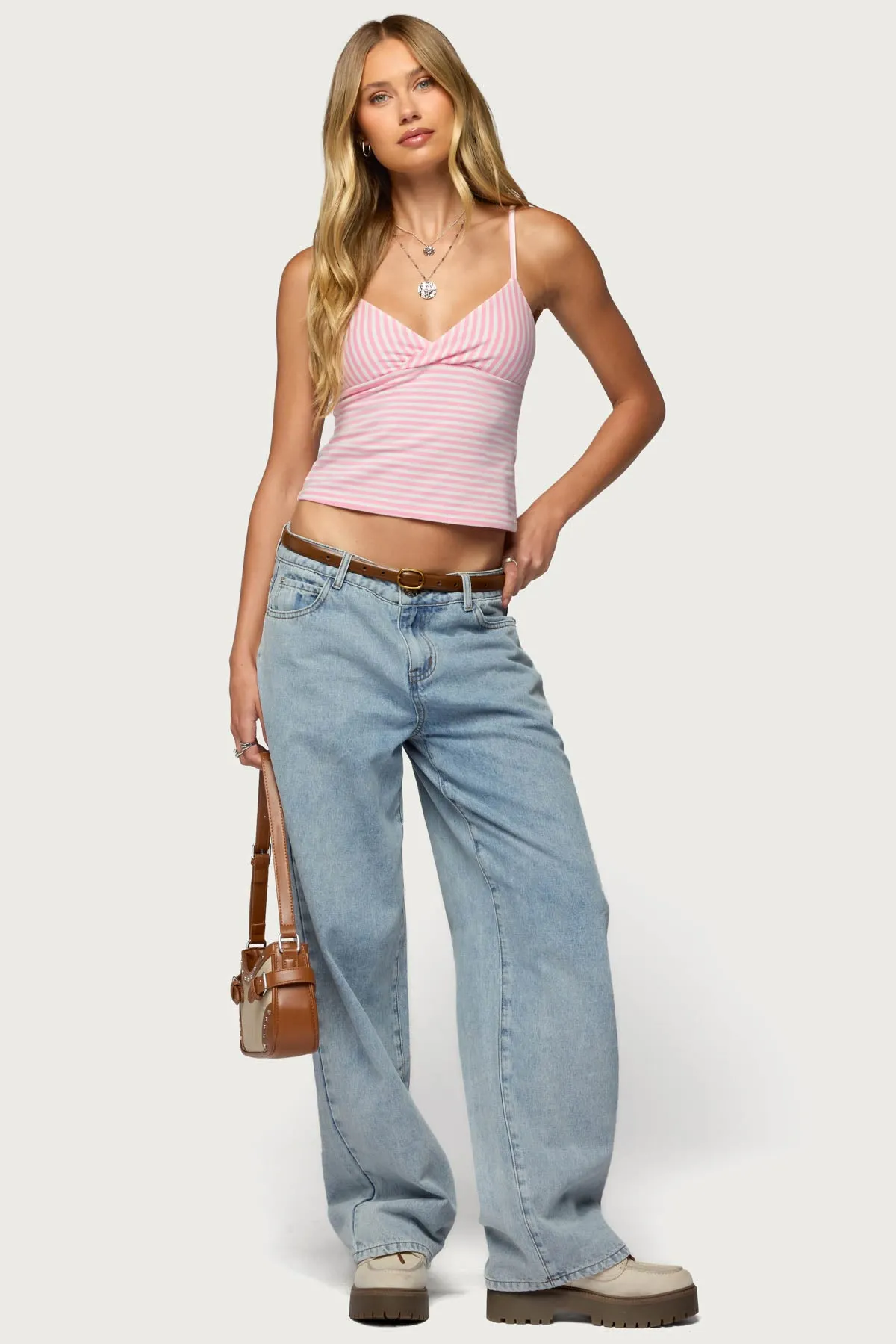 Emilea V Neck Striped Tank Top sold by Edikted product image thumbnail 2