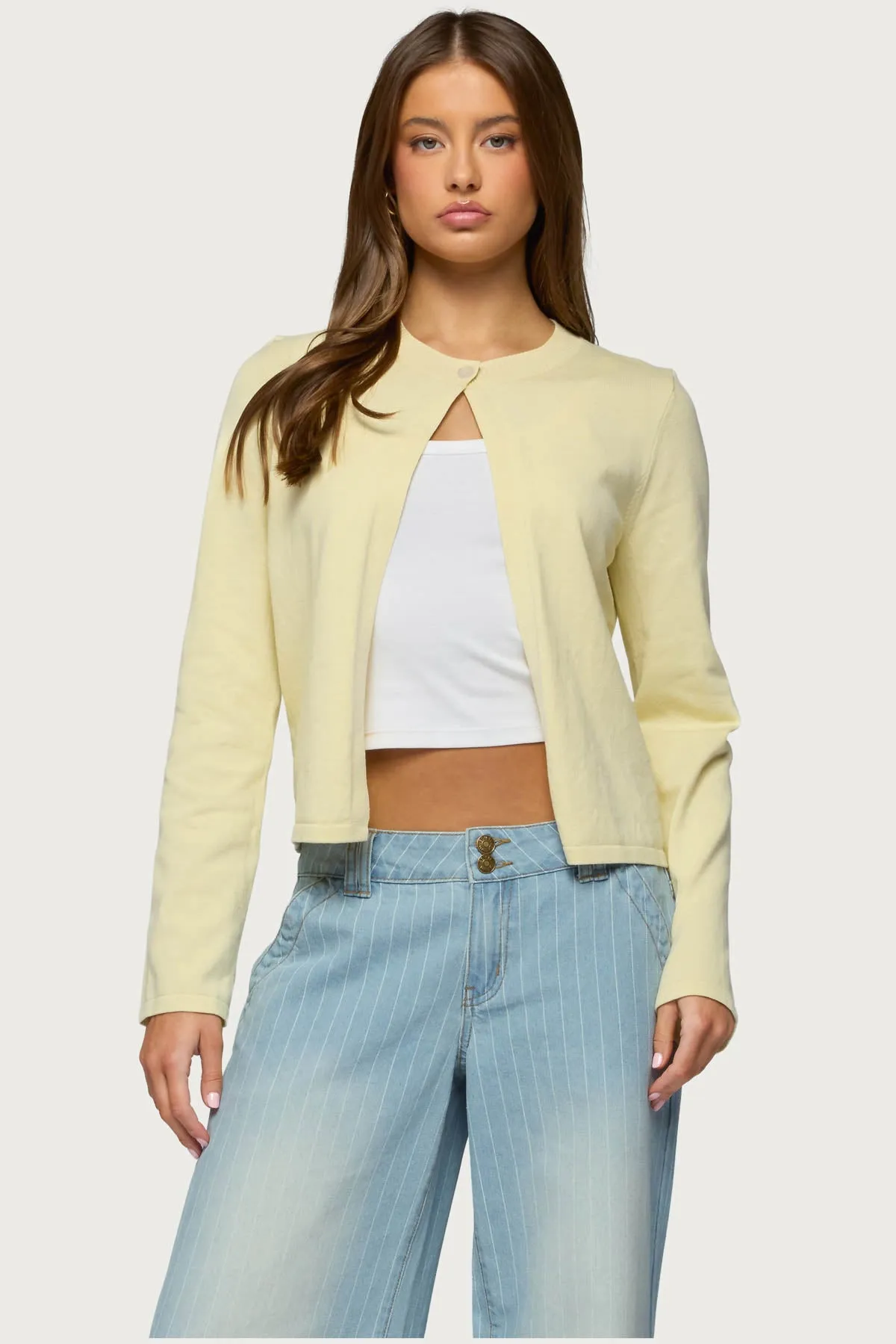 Jenie Split Front Knit Cardigan sold by Edikted product image thumbnail 3