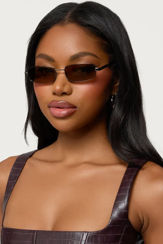 Galvin Rectangle Sunglasses made by Edikted