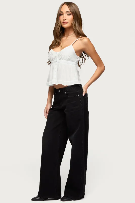 Raelynn Washed Low Rise Baggy Jeans made by Edikted