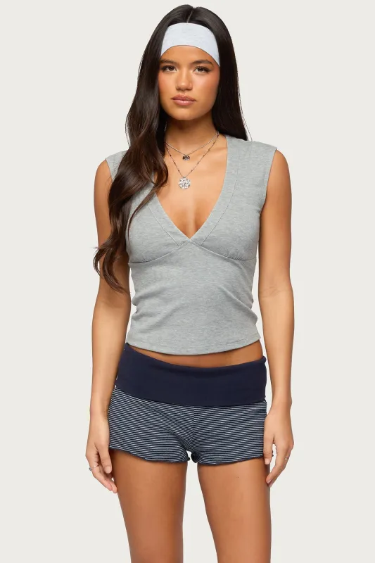 Balentina V Neck Tank Top sold by Edikted