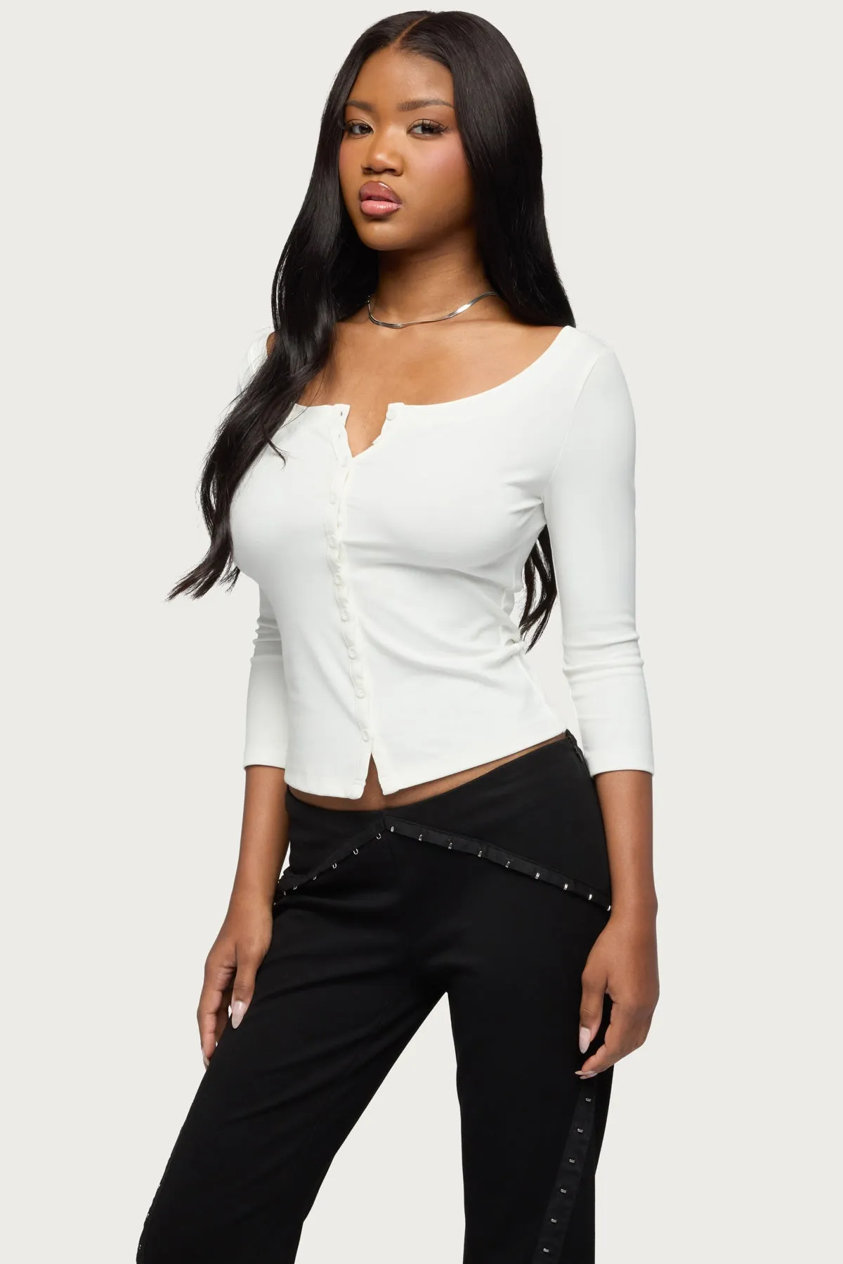 Iklara Button Up Top sold by Edikted product image thumbnail 3