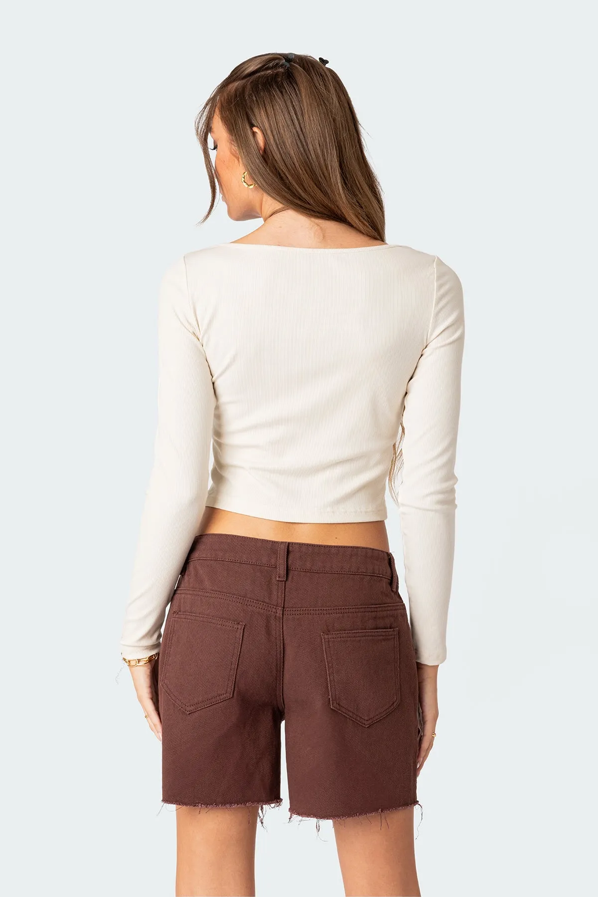Workwear Ribbed Top sold by Edikted product image thumbnail 4