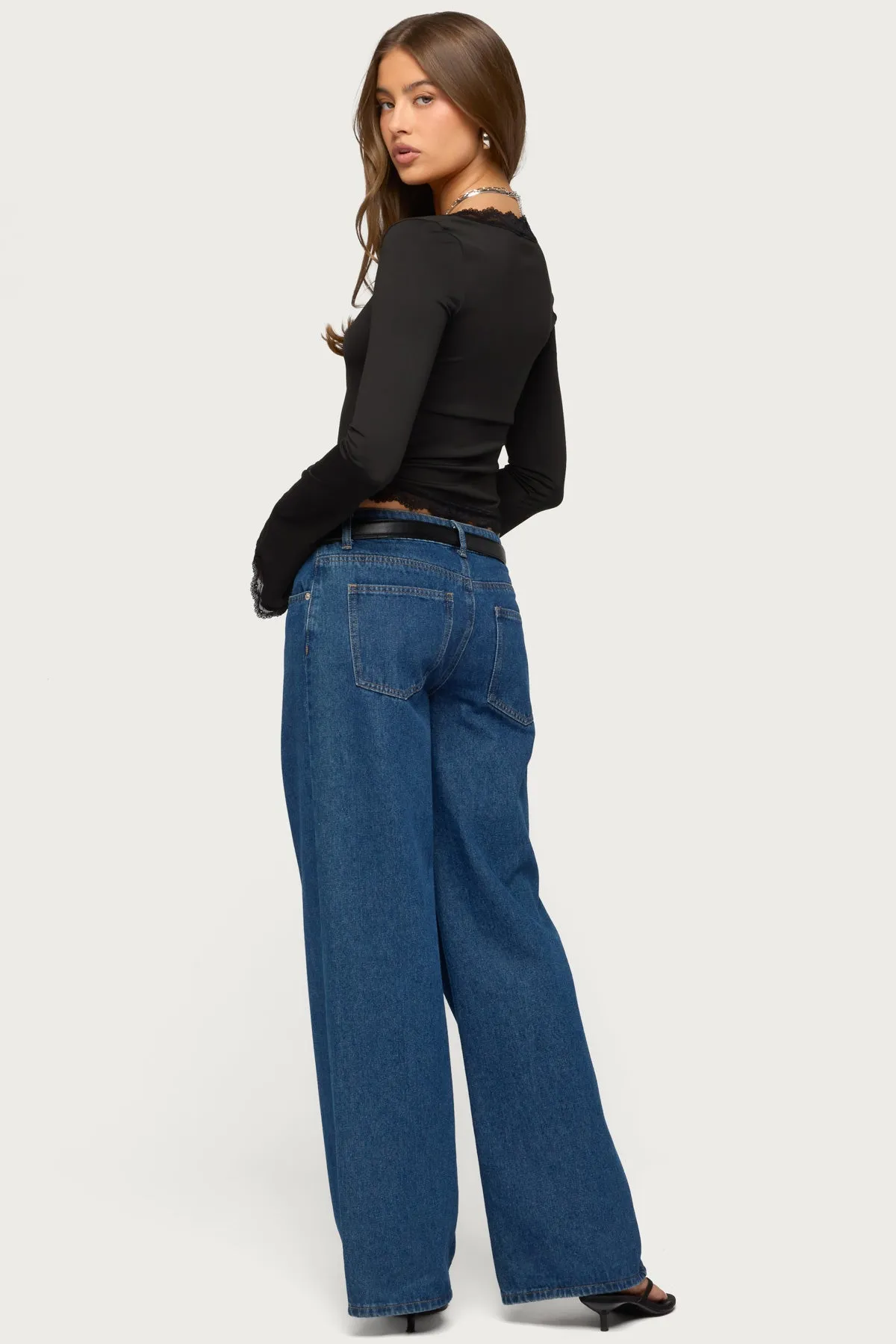 Kailin Lacey Flared Sleeve Top sold by Edikted product image thumbnail 5