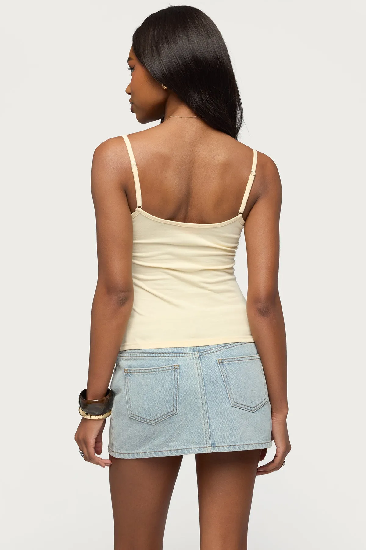Oksana Henley Tank Top sold by Edikted product image thumbnail 4