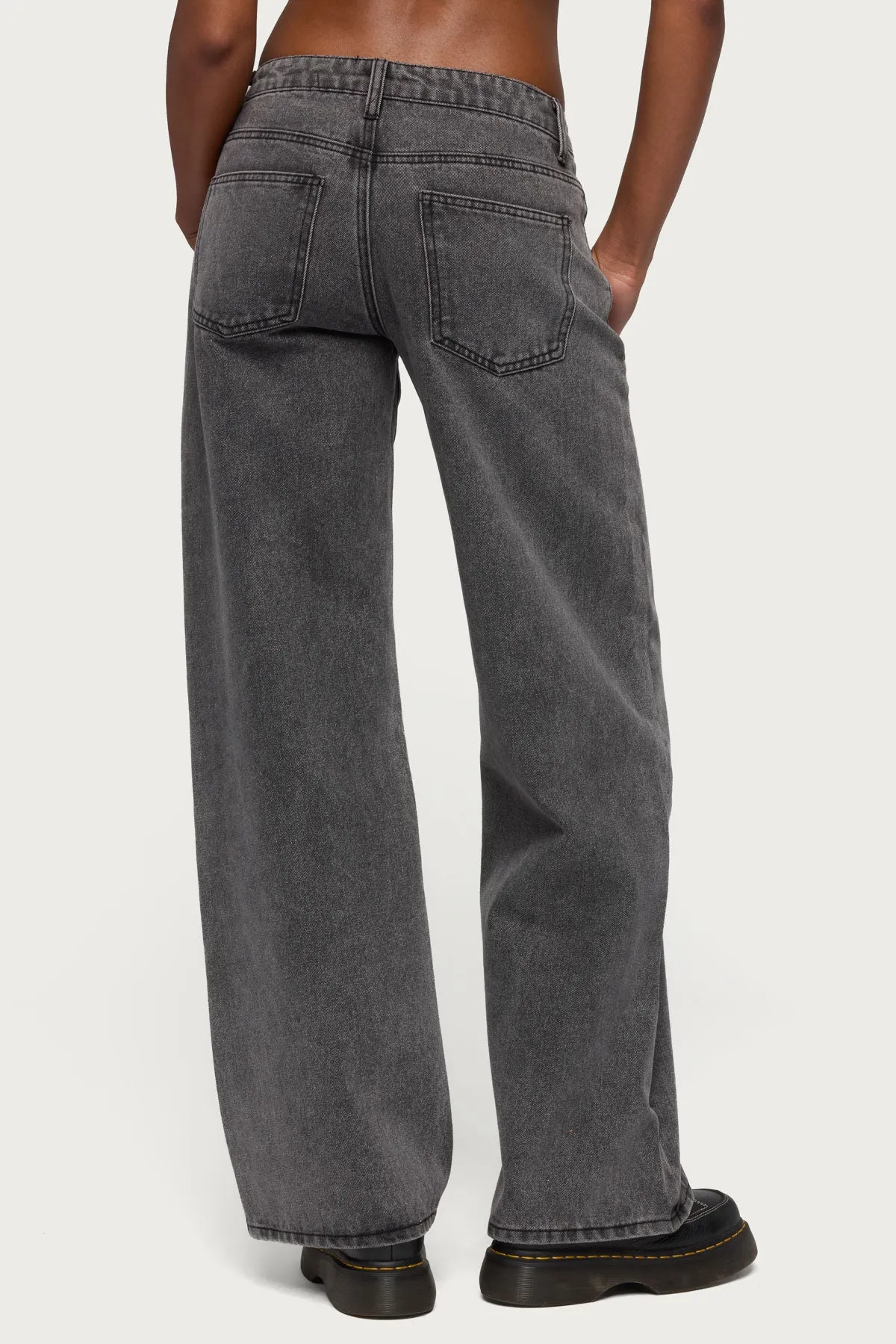 Tall Raelynn Washed Low Rise Baggy Jeans sold by Edikted product image thumbnail 4