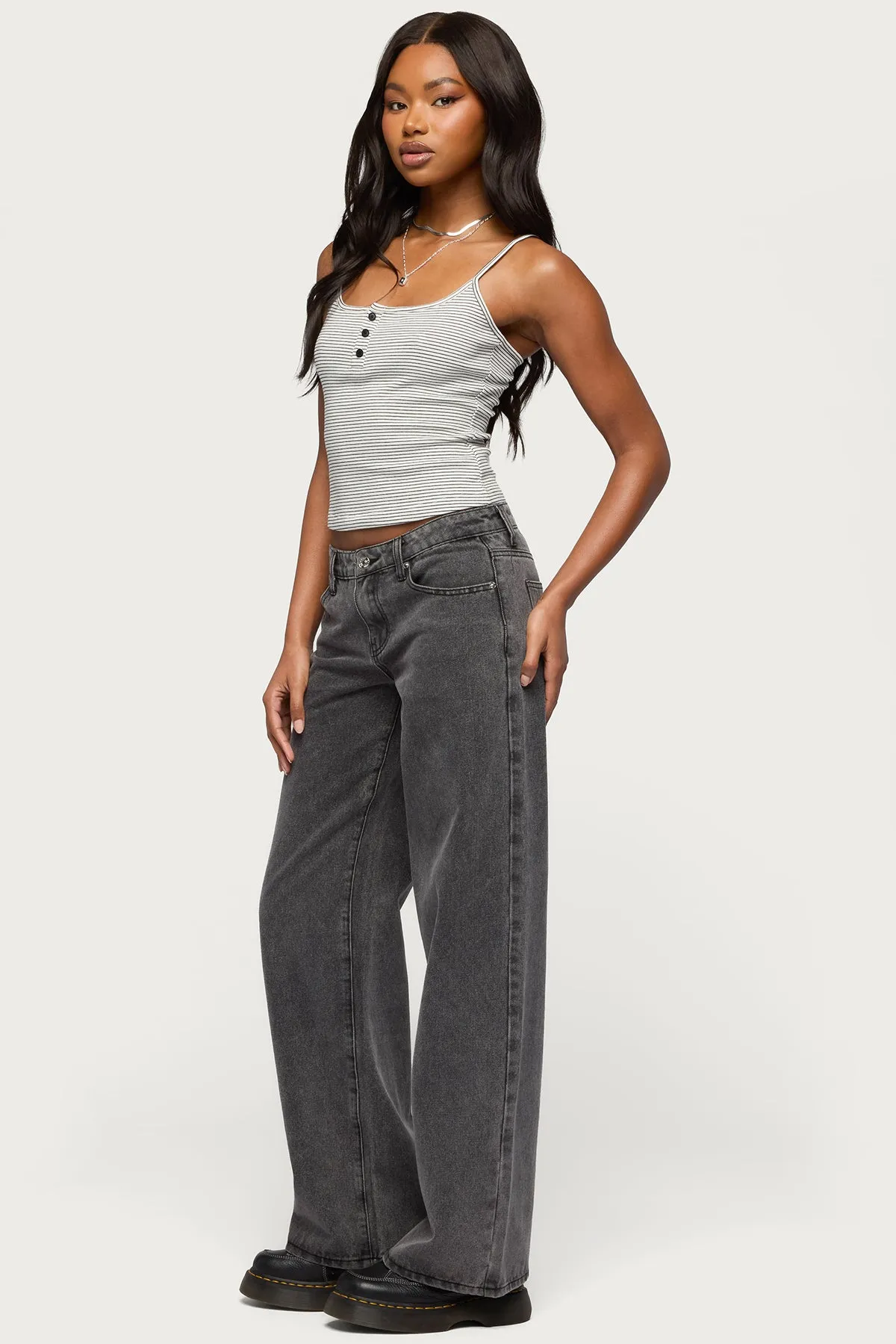 Tall Raelynn Washed Low Rise Baggy Jeans sold by Edikted product image thumbnail 5