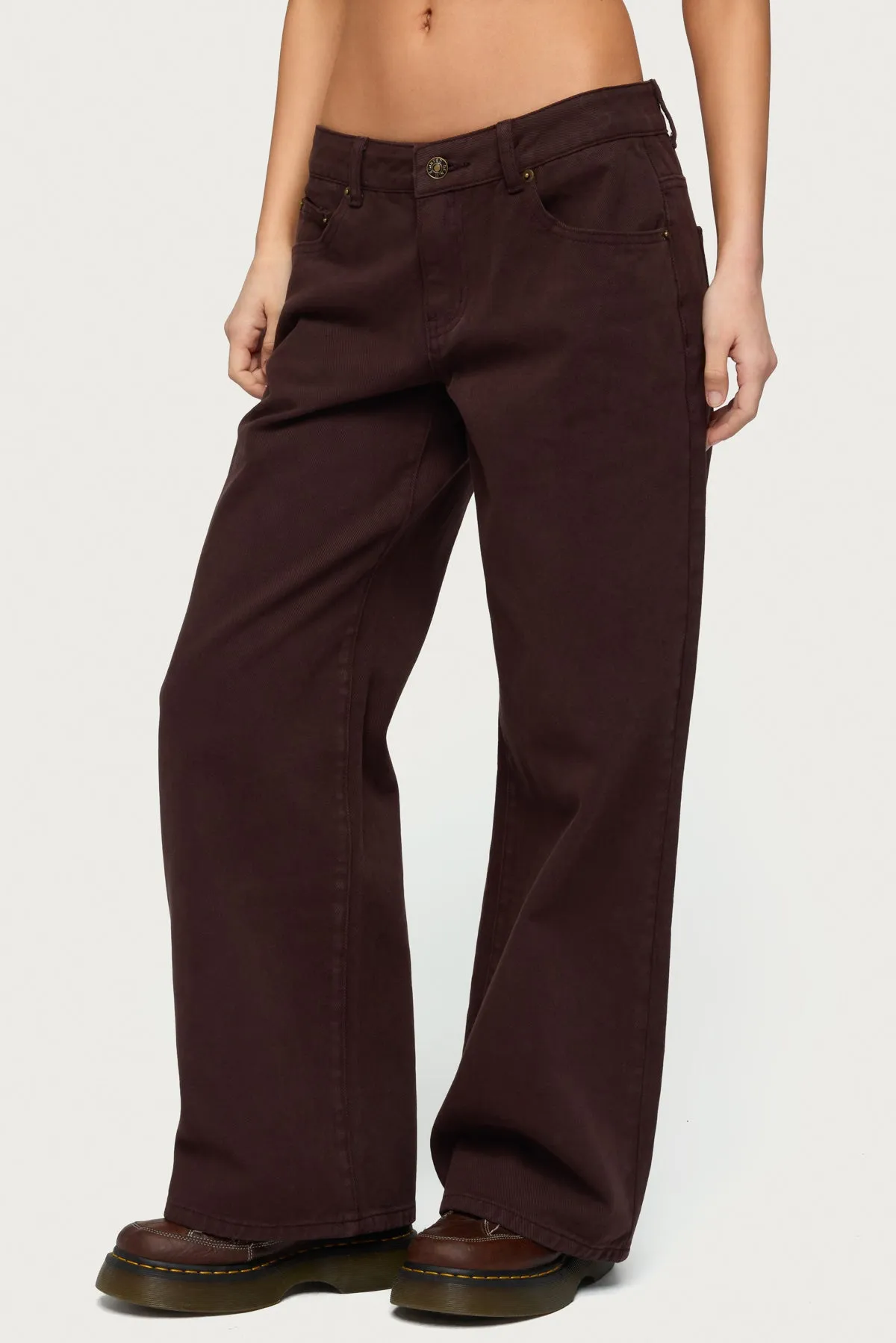 Petite Roman Low Rise Baggy Jeans sold by Edikted product image thumbnail 3