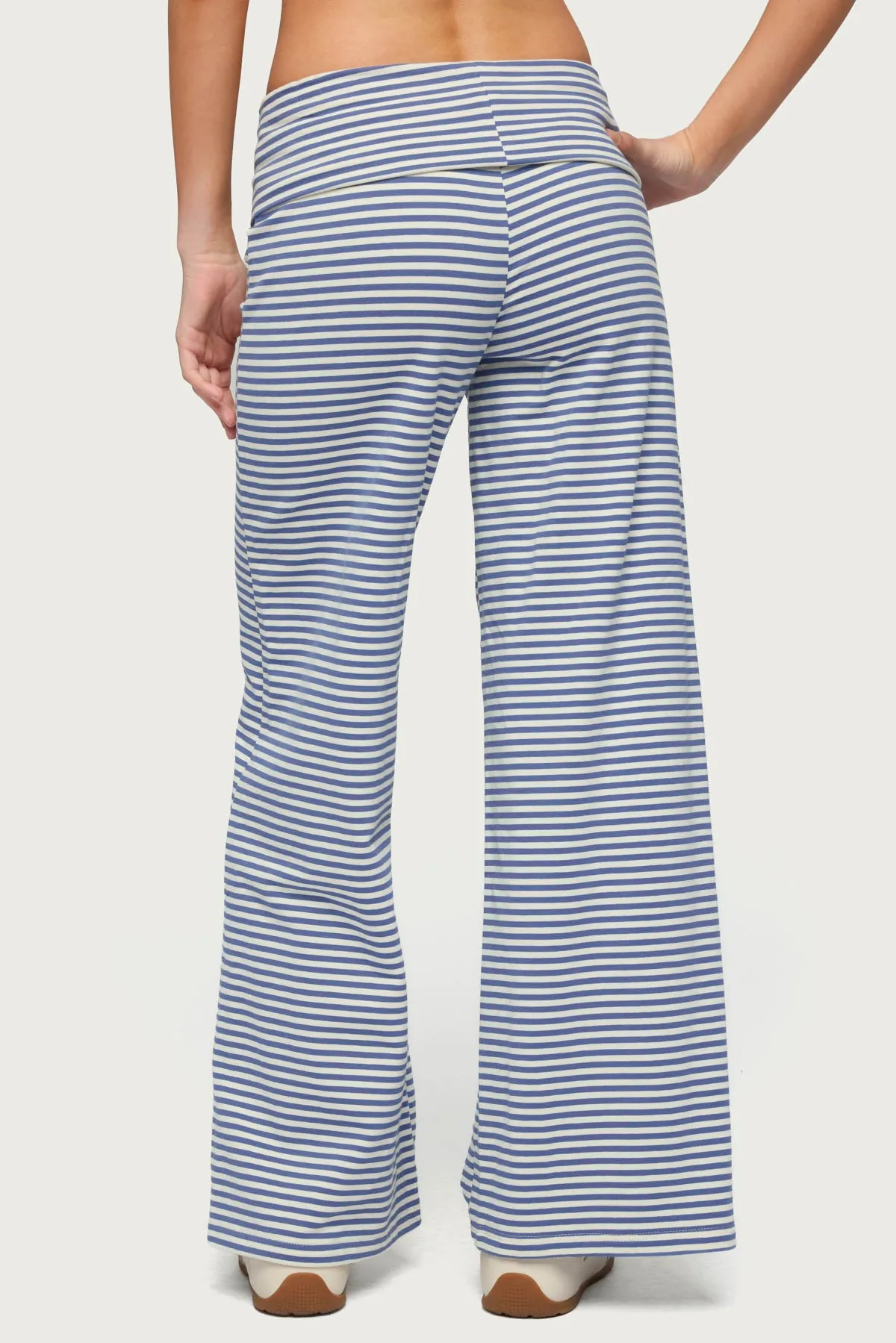 Petite Lilah Striped Fold Over Pants sold by Edikted product image thumbnail 4