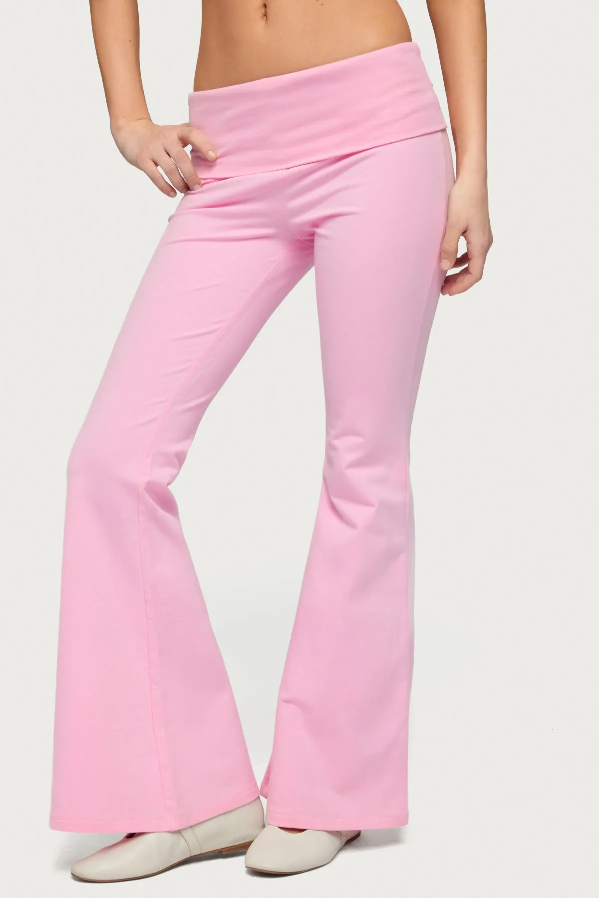 Petite Naomi Foldover Flared Leggings sold by Edikted product image thumbnail 3