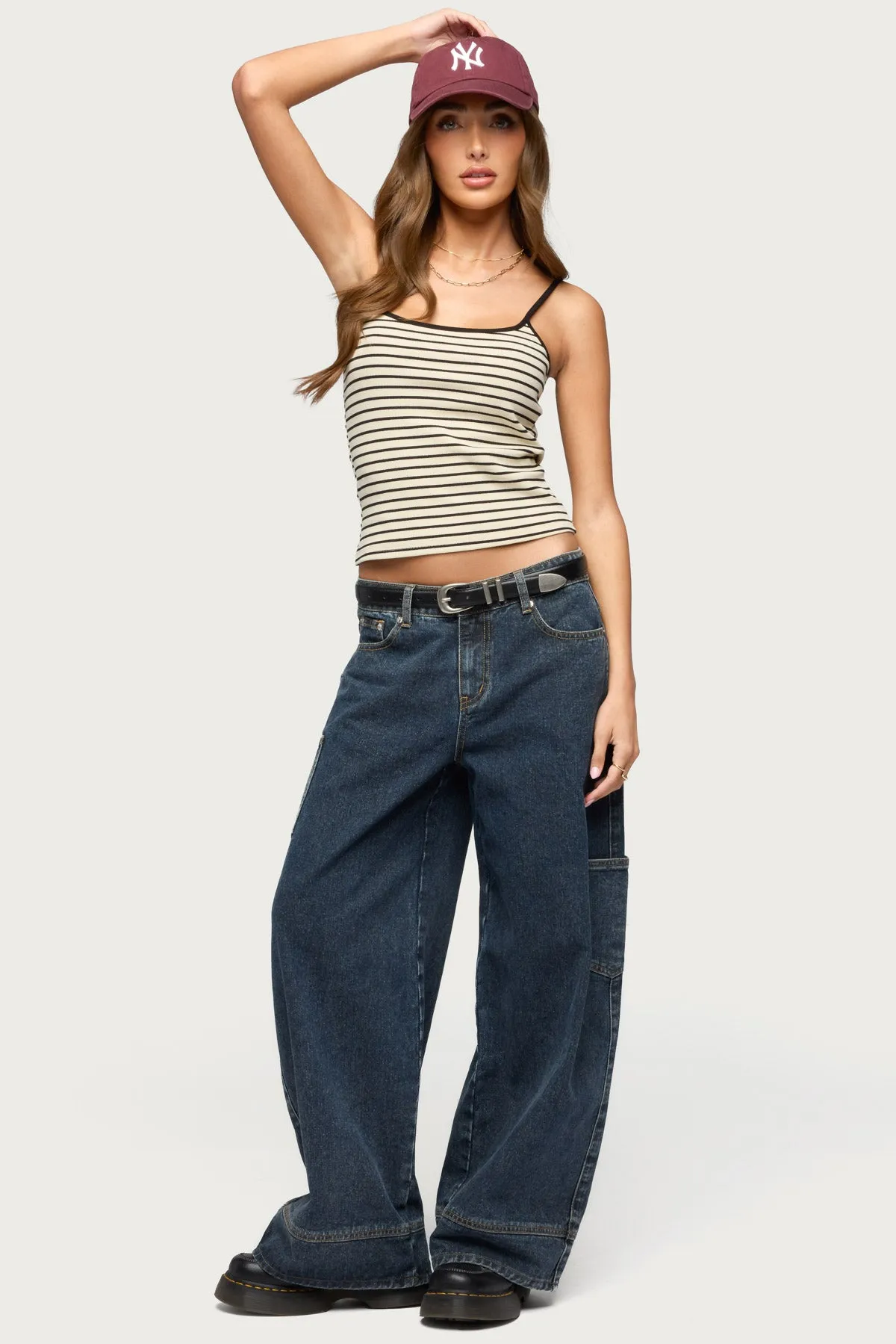 Gretta Striped Ribbed Tank Top sold by Edikted product image thumbnail 5