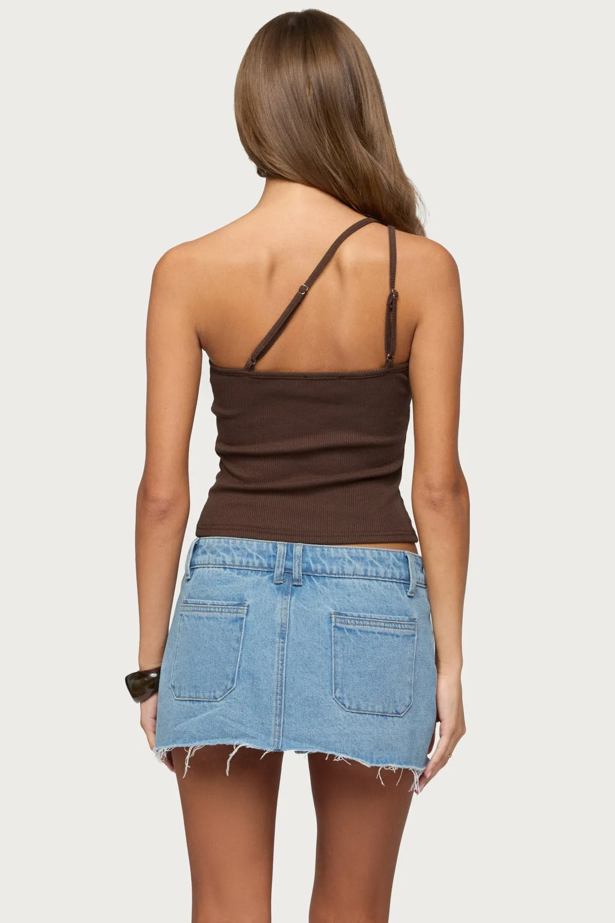 Calista Ribbed One Shoulder Top sold by Edikted product image thumbnail 5