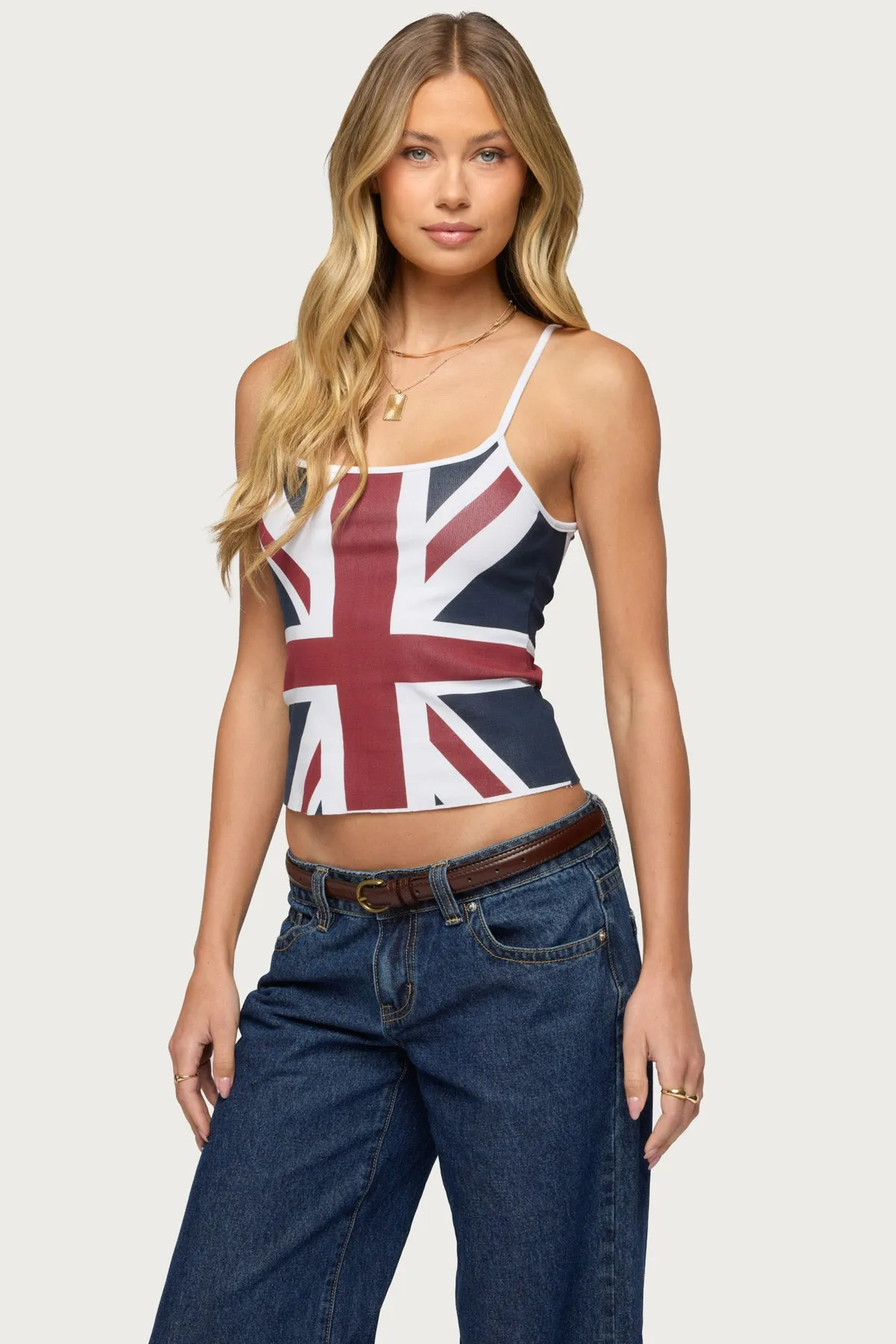 UK Babe Tank Top sold by Edikted product image thumbnail 3