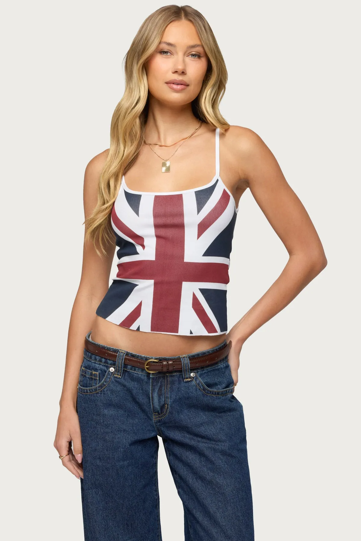 UK Babe Tank Top sold by Edikted