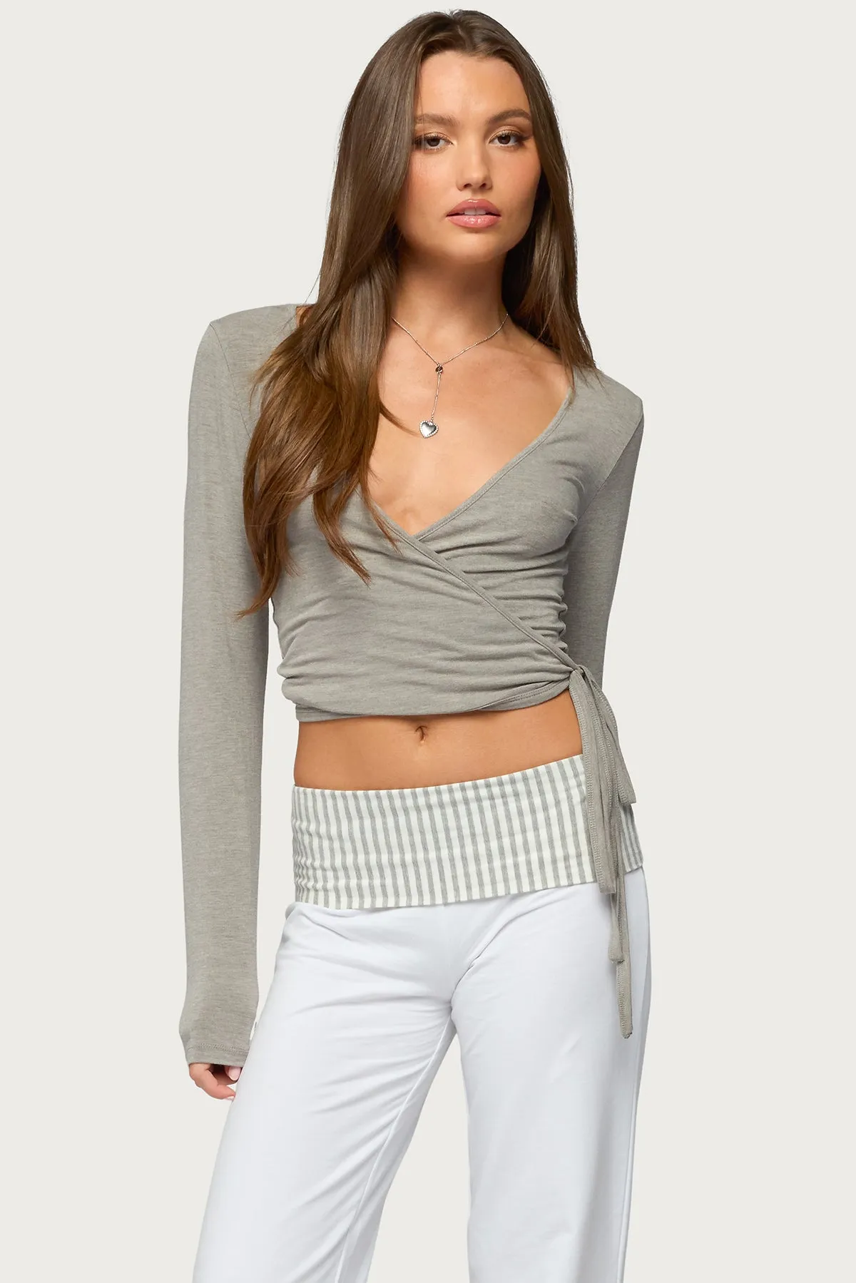 Malenna Wrap Top sold by Edikted
