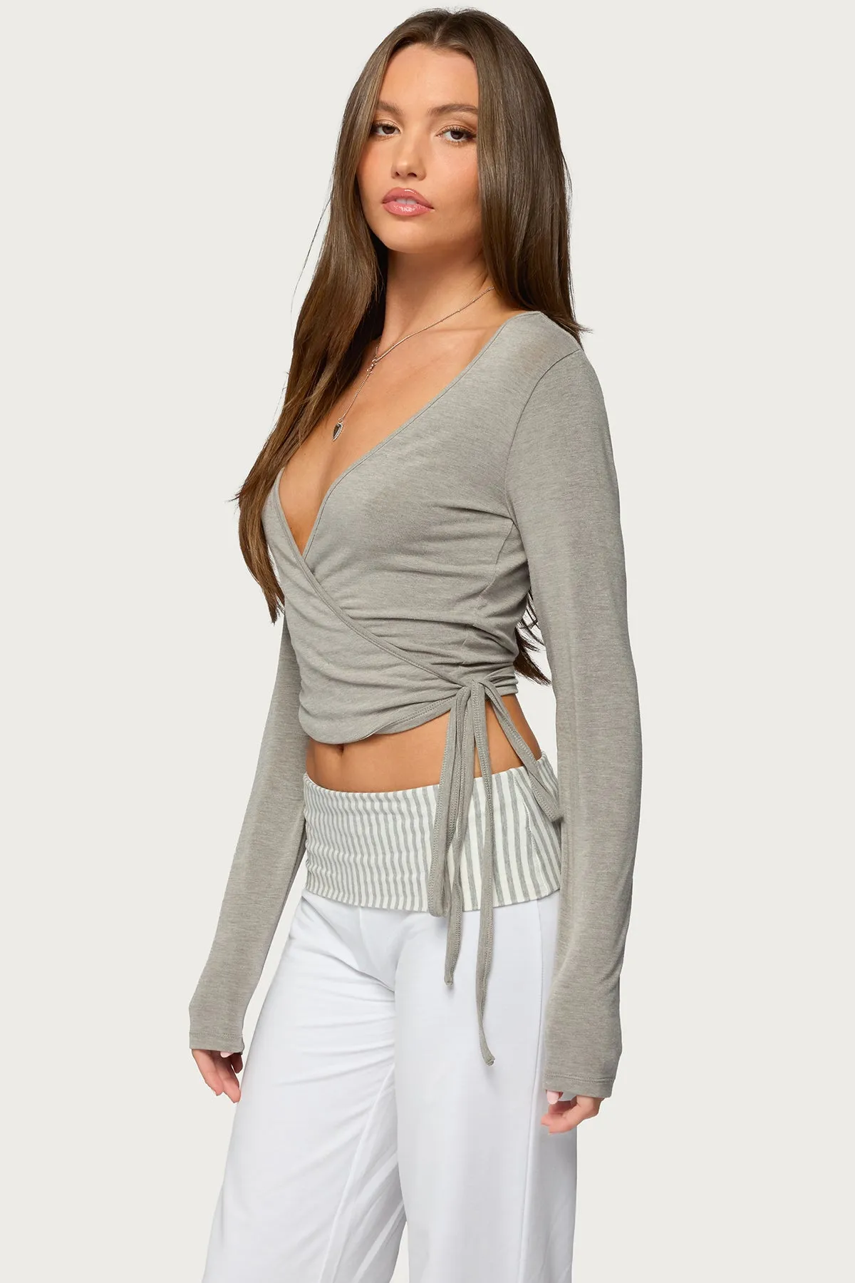 Malenna Wrap Top sold by Edikted product image thumbnail 4
