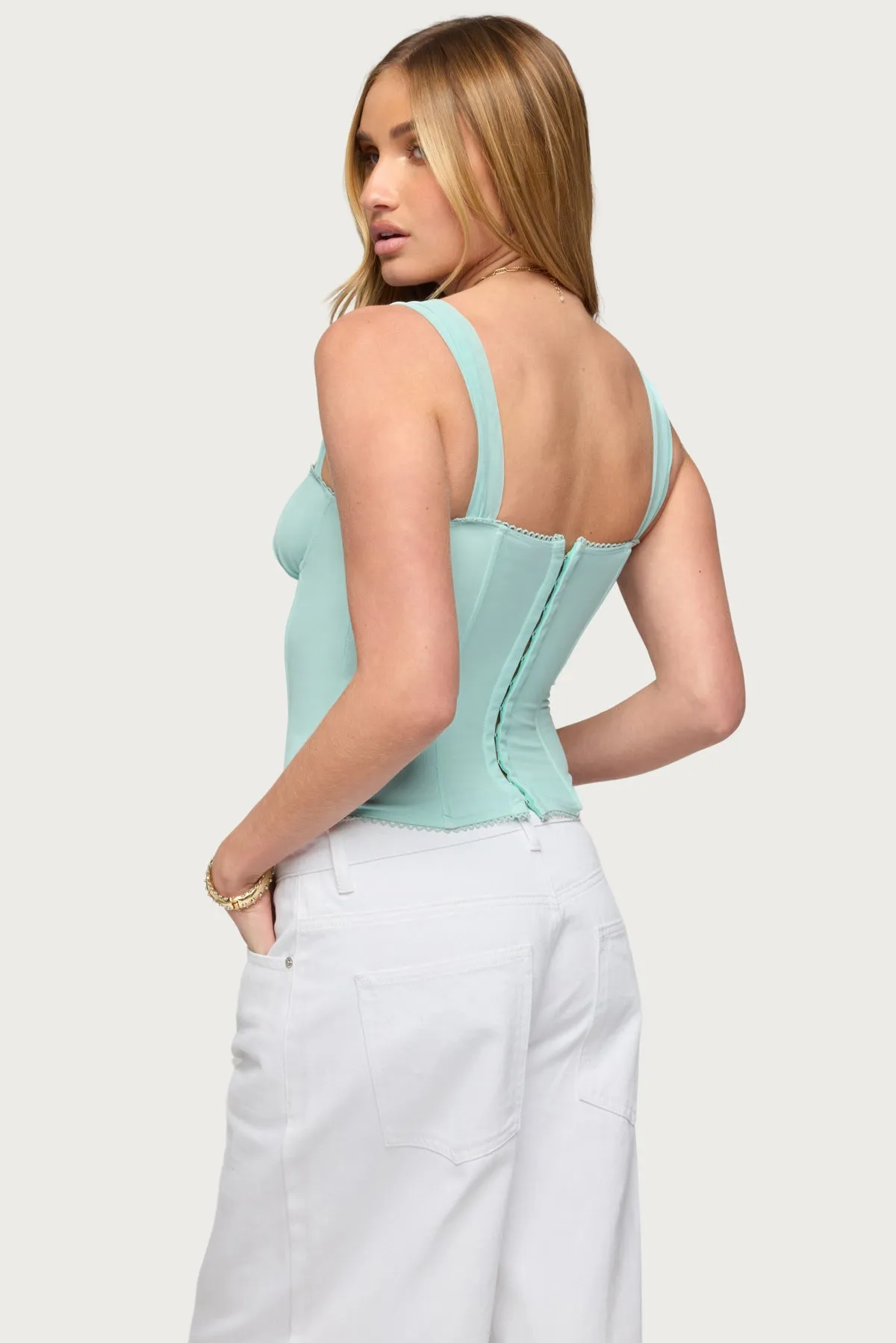 Marcella Wide Strap Corset sold by Edikted product image thumbnail 5